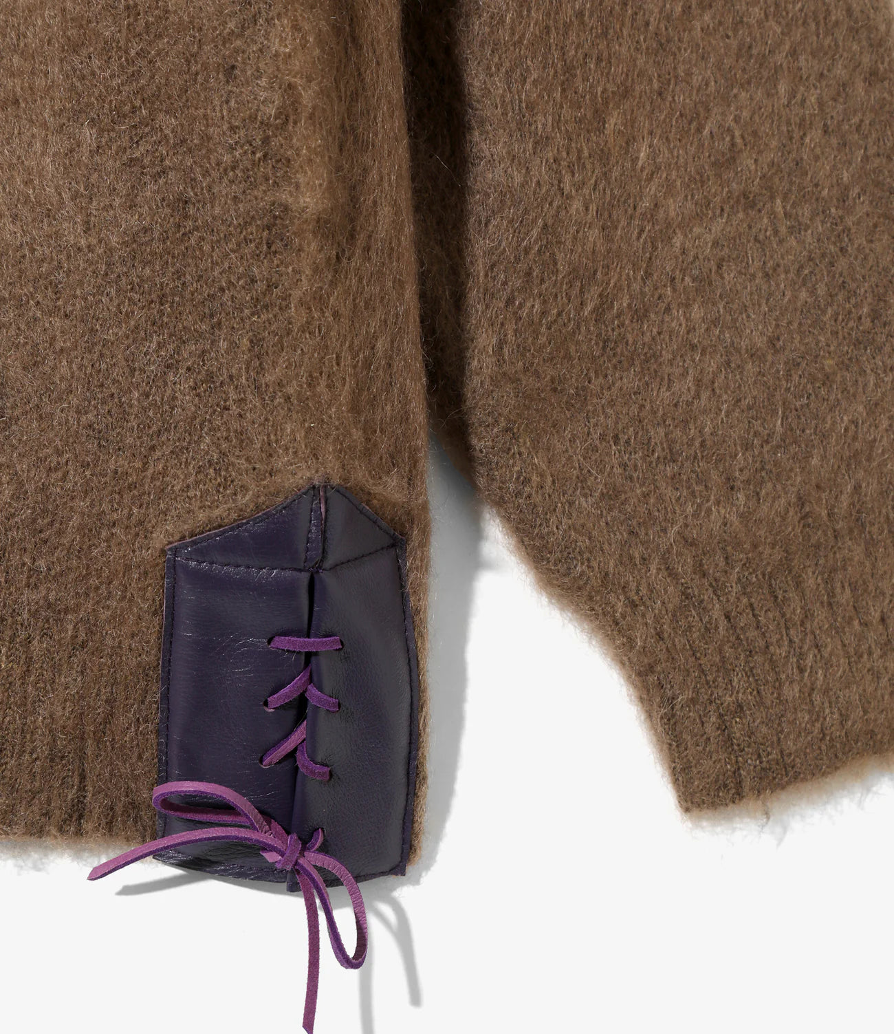 EP Mohair Cardigan - Brown - Solid