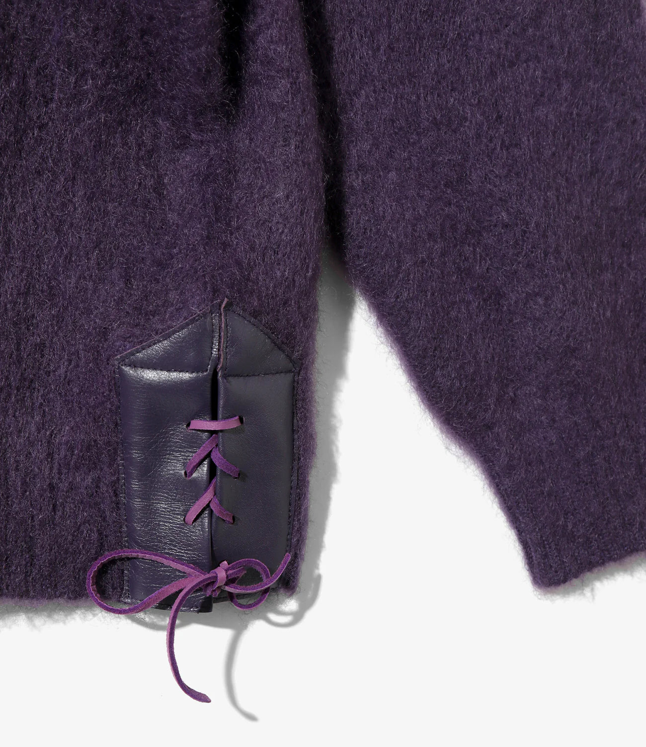 EP Mohair Cardigan - Purple - Solid