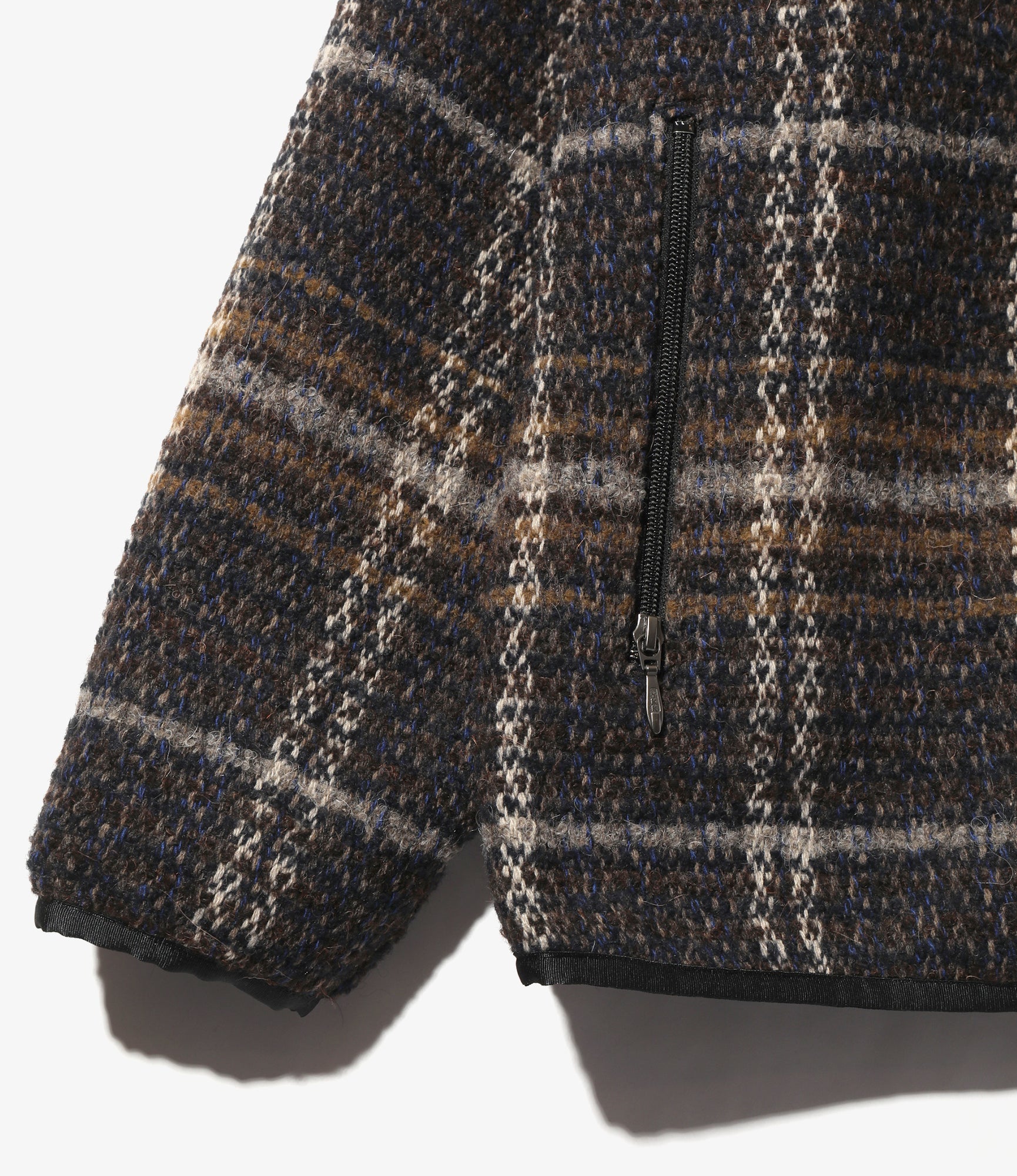 W.U. Piping Jacket - Navy/Brown/Mocha - W/PE/PC/AP/N Plaid Tweed