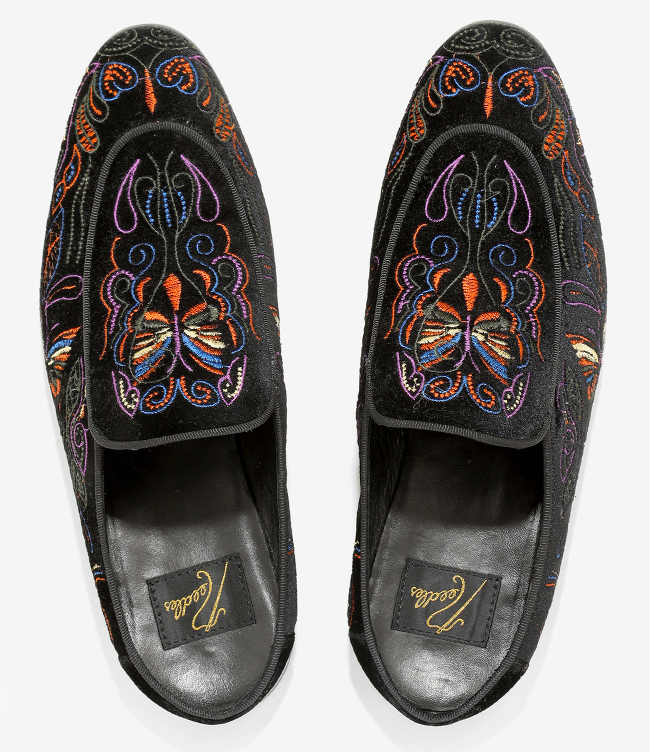 Velvet Mule - Papillon Embroidery