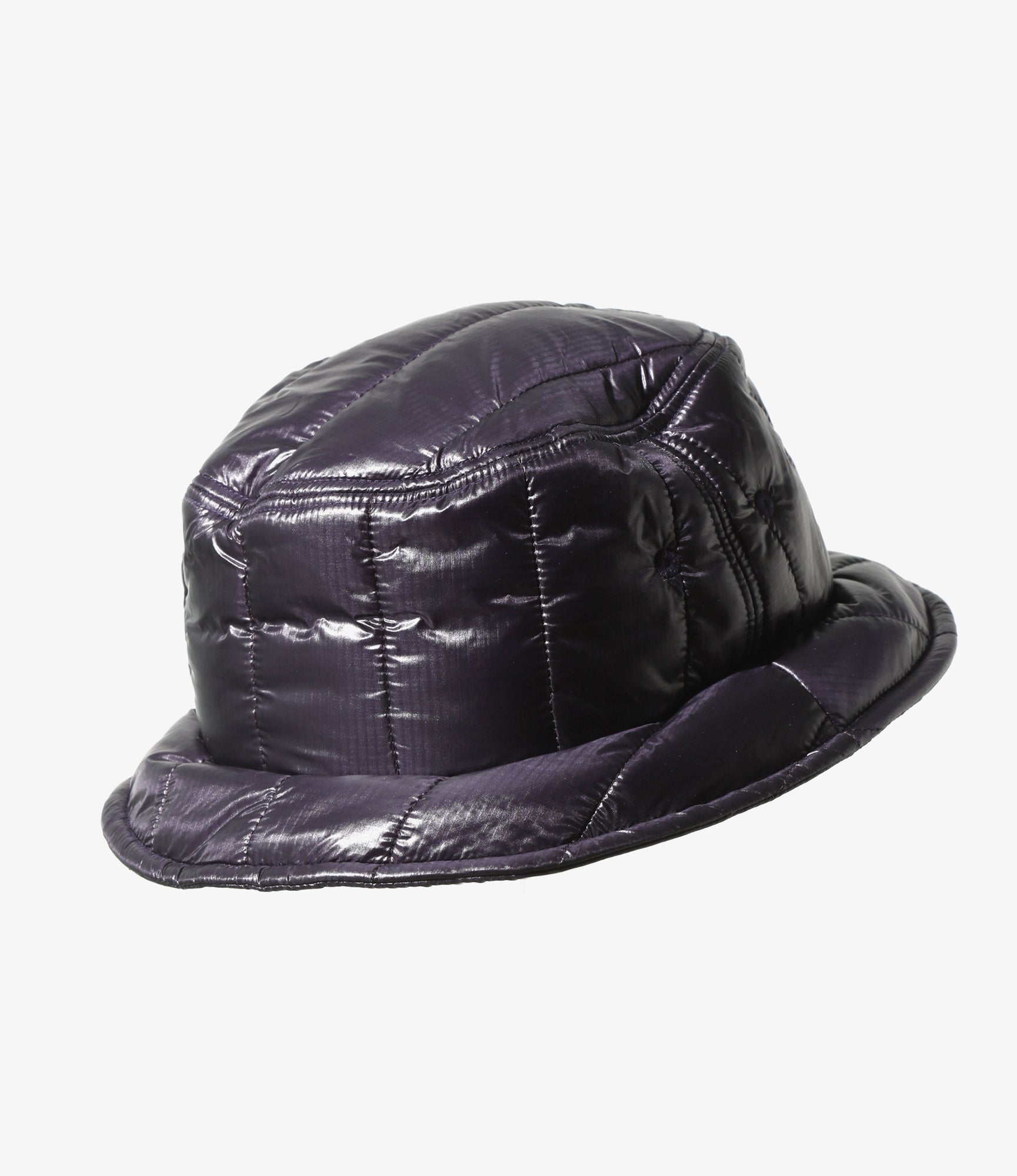 Quilted Bucket Hat - Purple - Nylon Ripstop