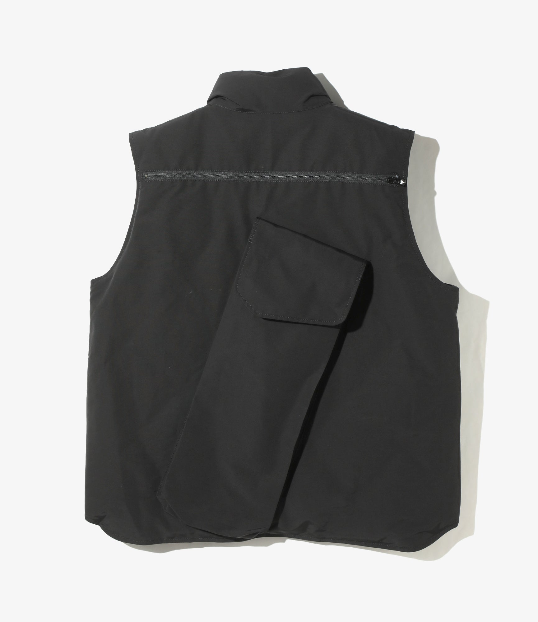 Multi-Pocket Zipped Vest - Black - C/N Grosgrain