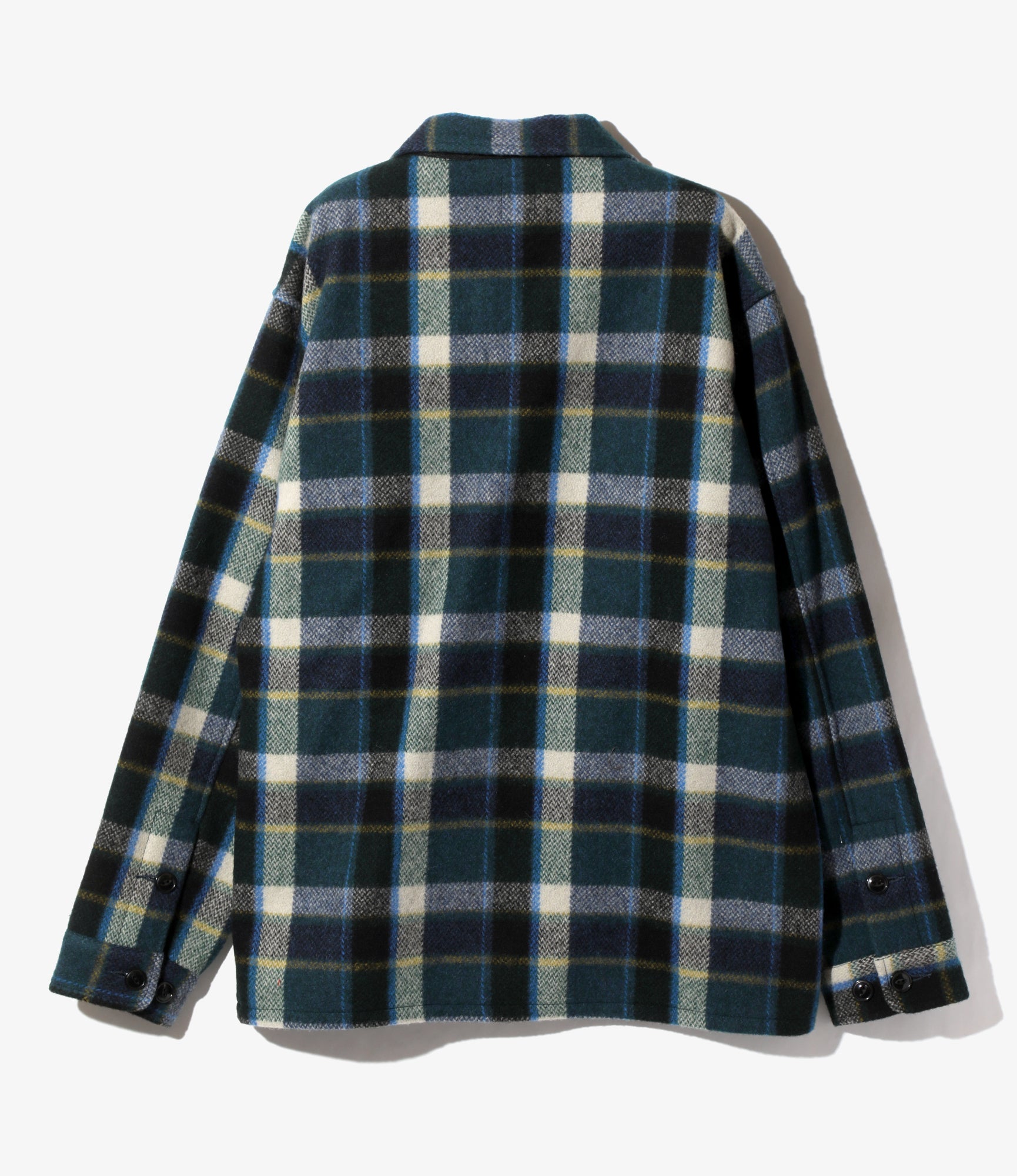 Smokey Shirt - Green - Wool Melton Plaid