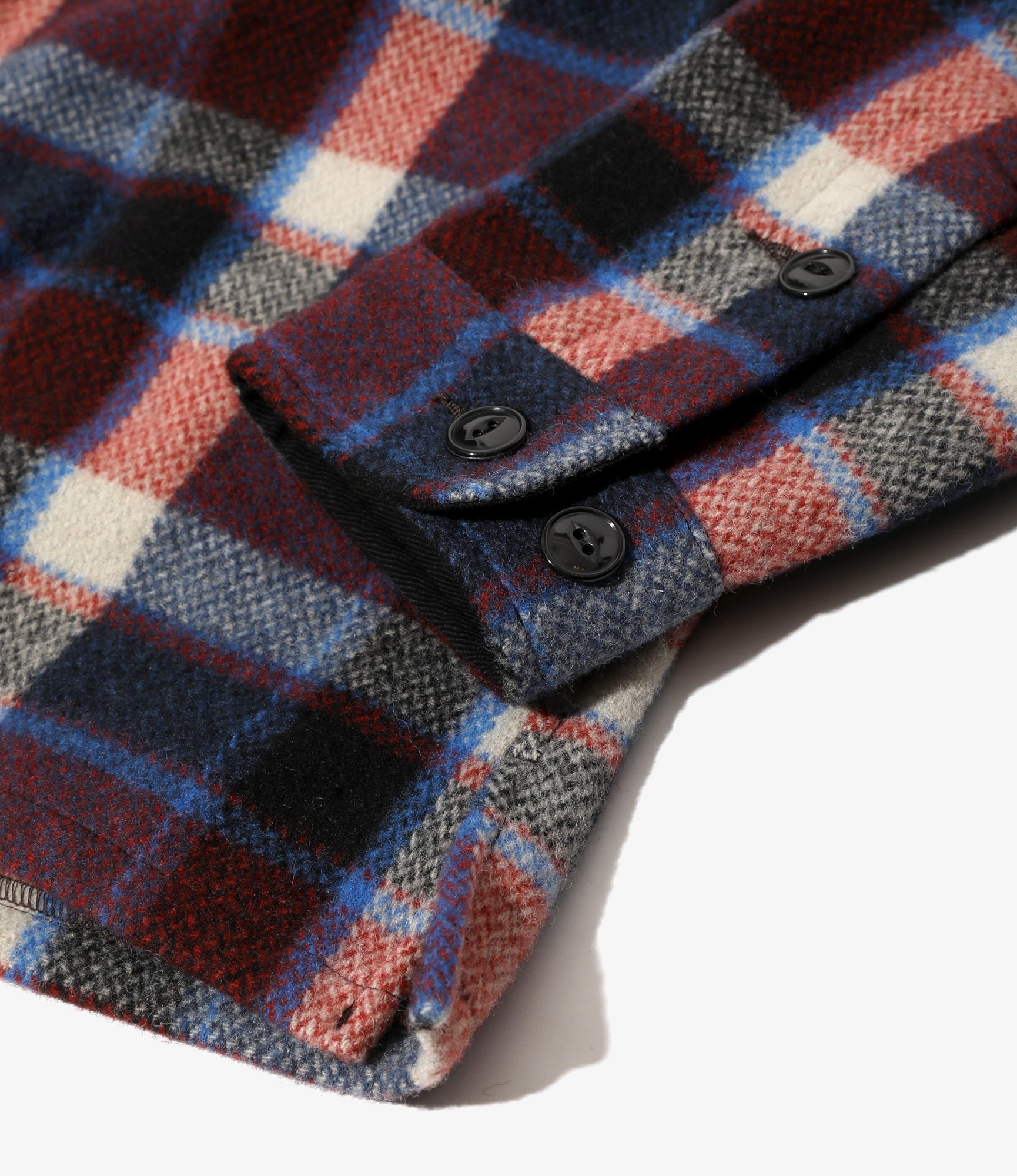 Smokey Shirt - Red - Wool Melton Plaid