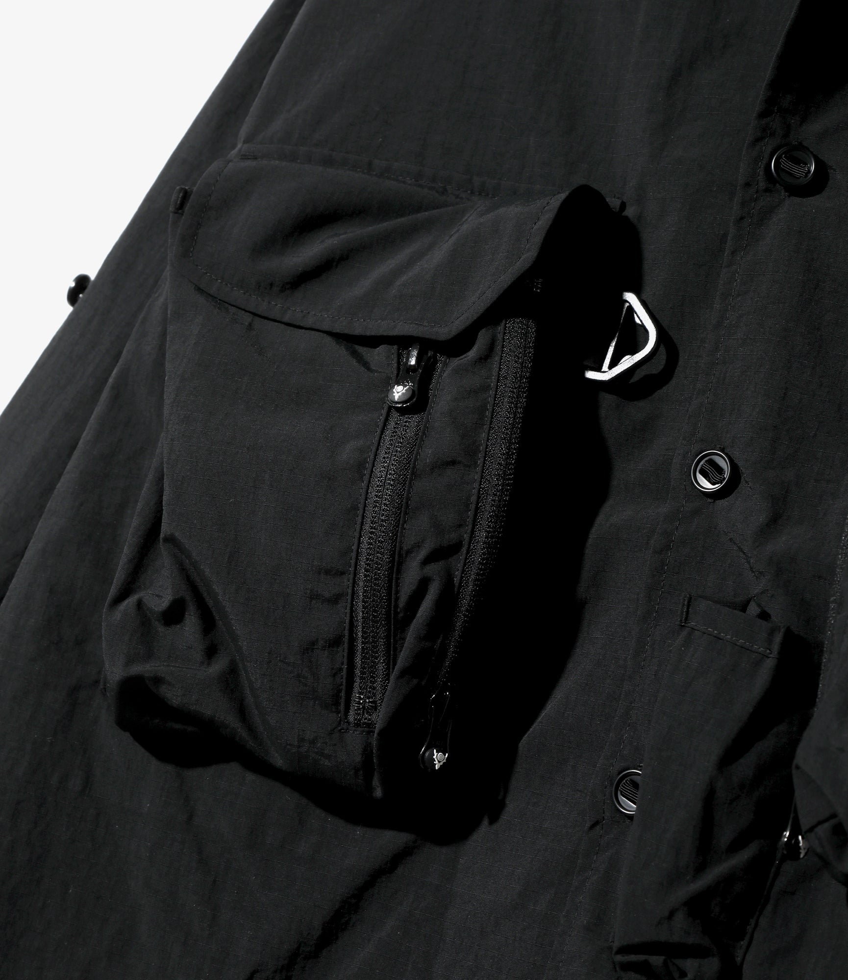 Tenkara Trout Shirt - Black - Nylon Ripstop