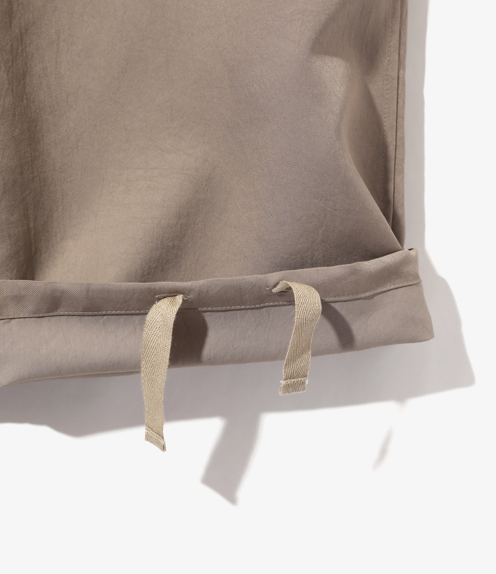 String Cuff Balloon Pant - Taupe - Poly Twill