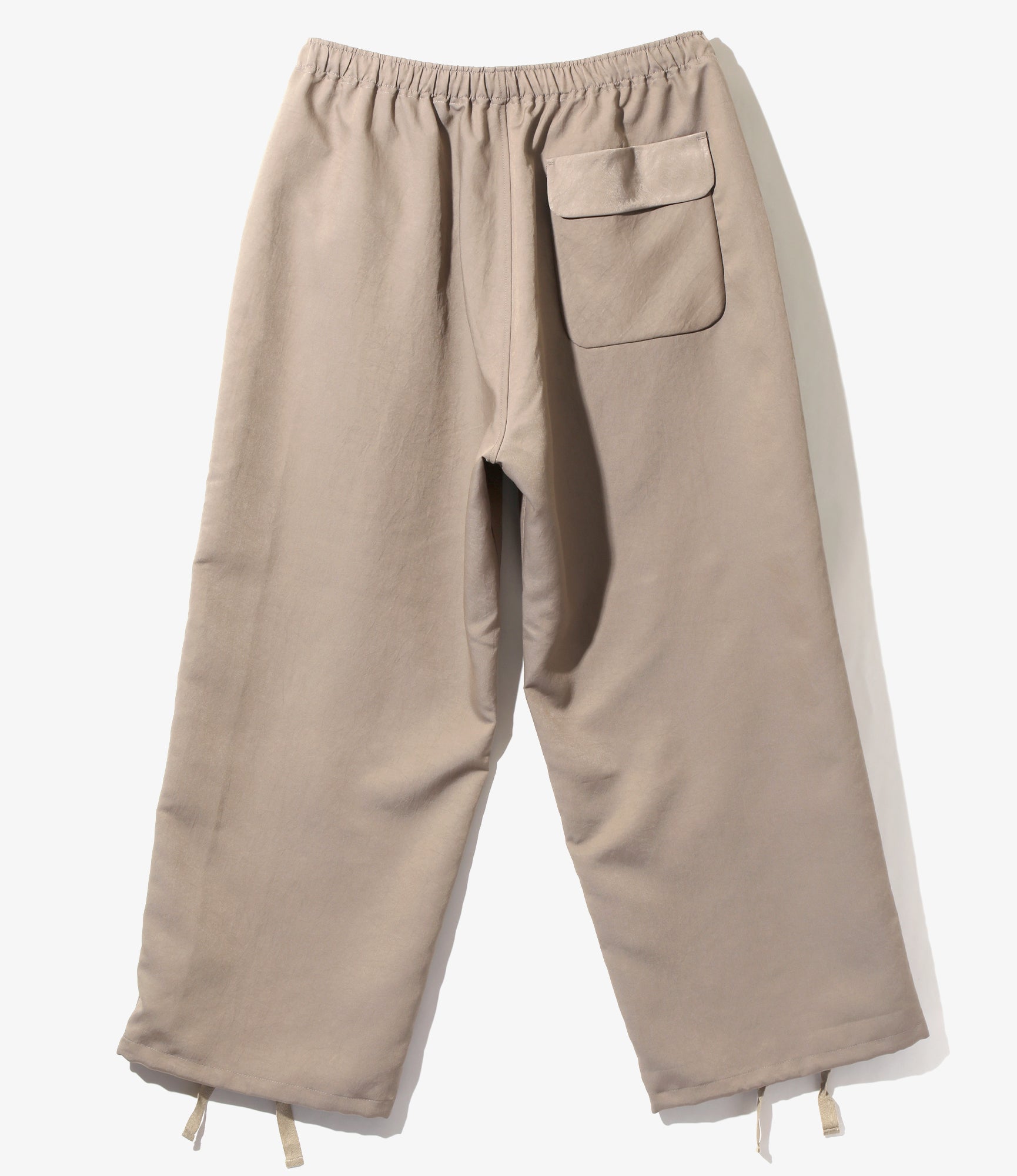 String Cuff Balloon Pant - Taupe - Poly Twill