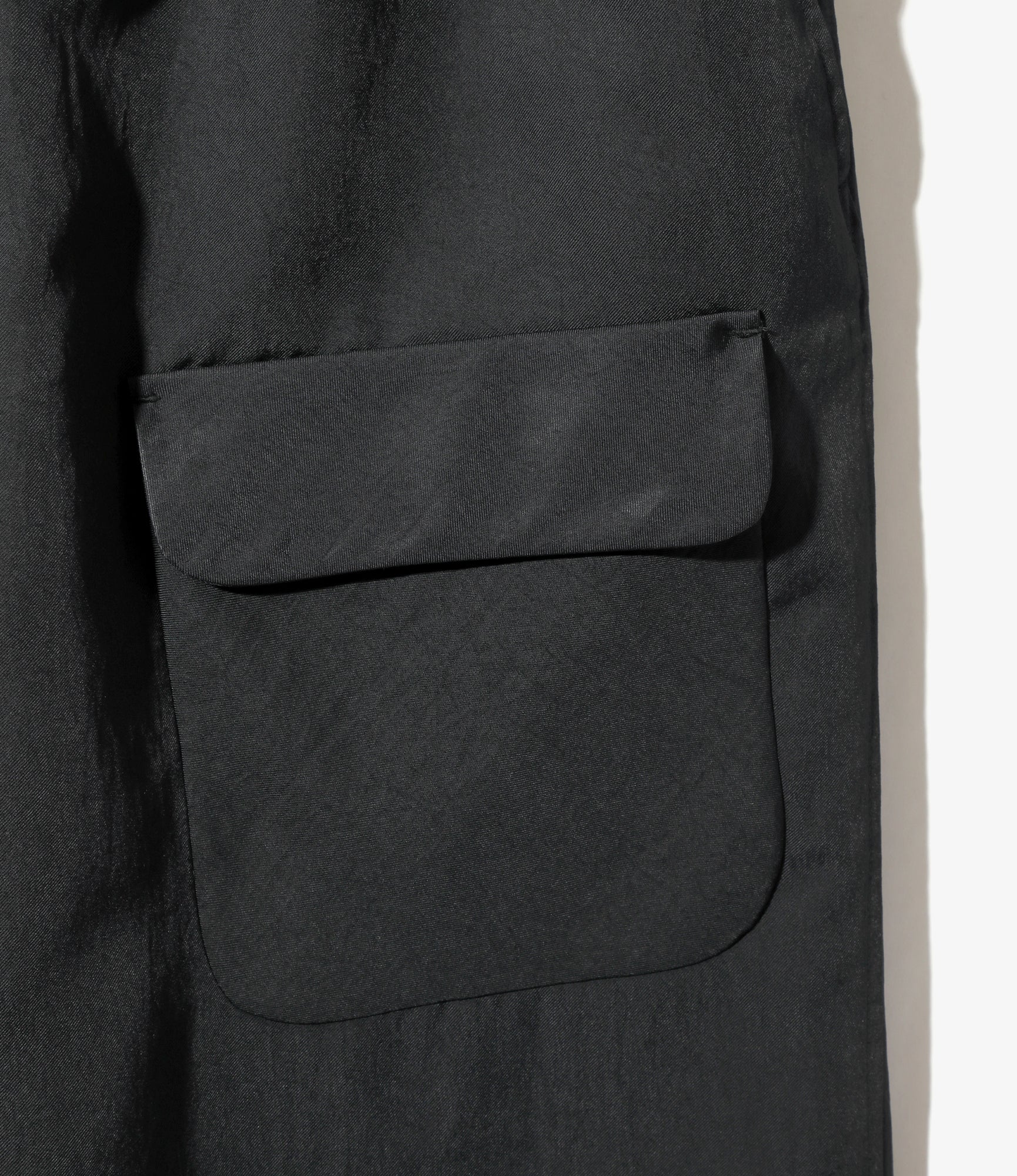 String Cuff Balloon Pant - Black - Poly Twill