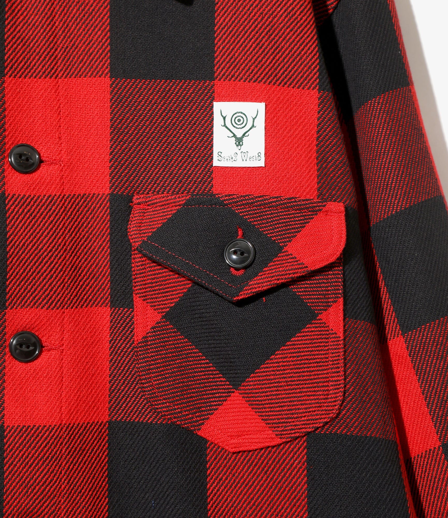 Smokey Shirt - Red - Cotton Buffalo Plaid Twill
