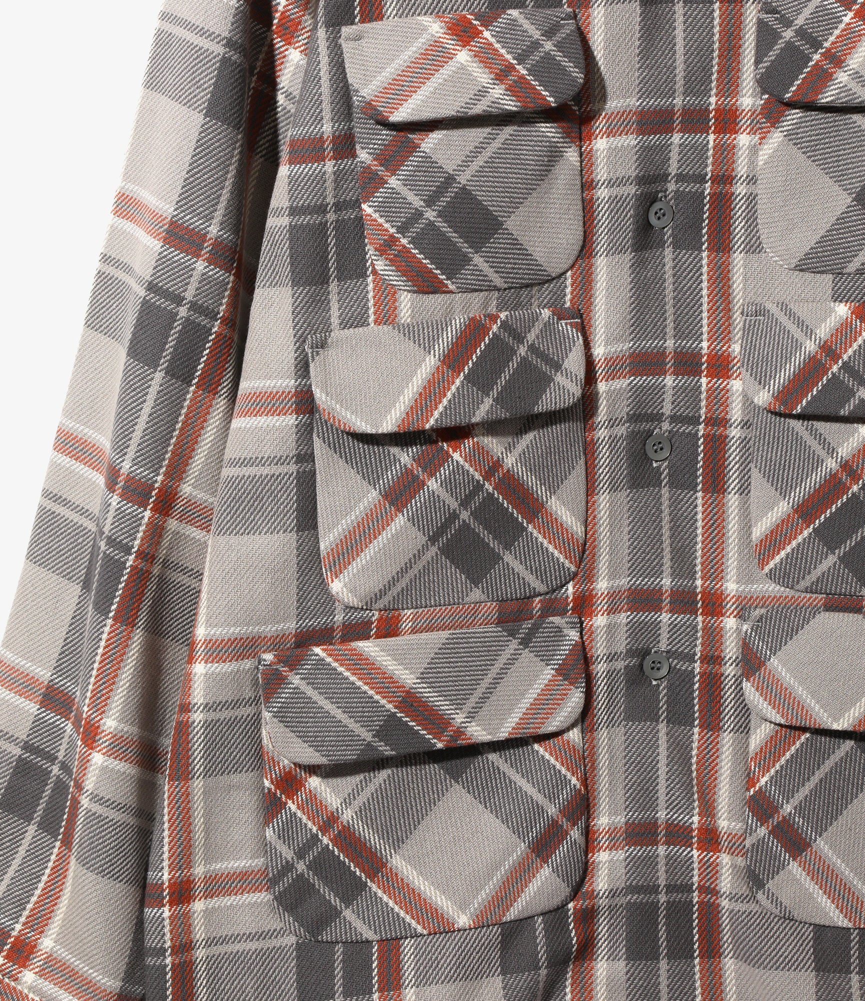 6-Pocket Classic Shirt - Grey - Cotton Plaid Twill