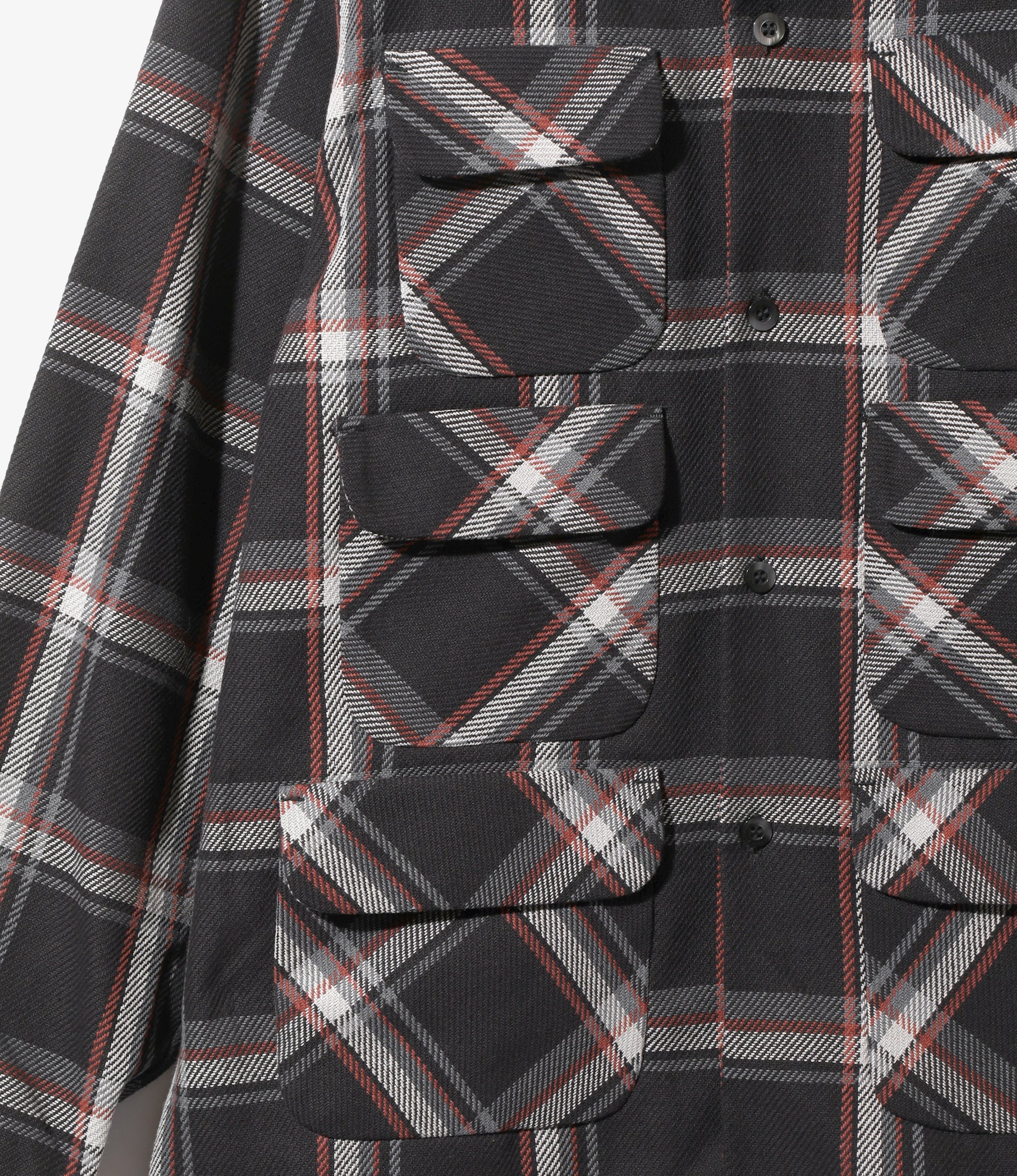 6-Pocket Classic Shirt - Black - Cotton Plaid Twill