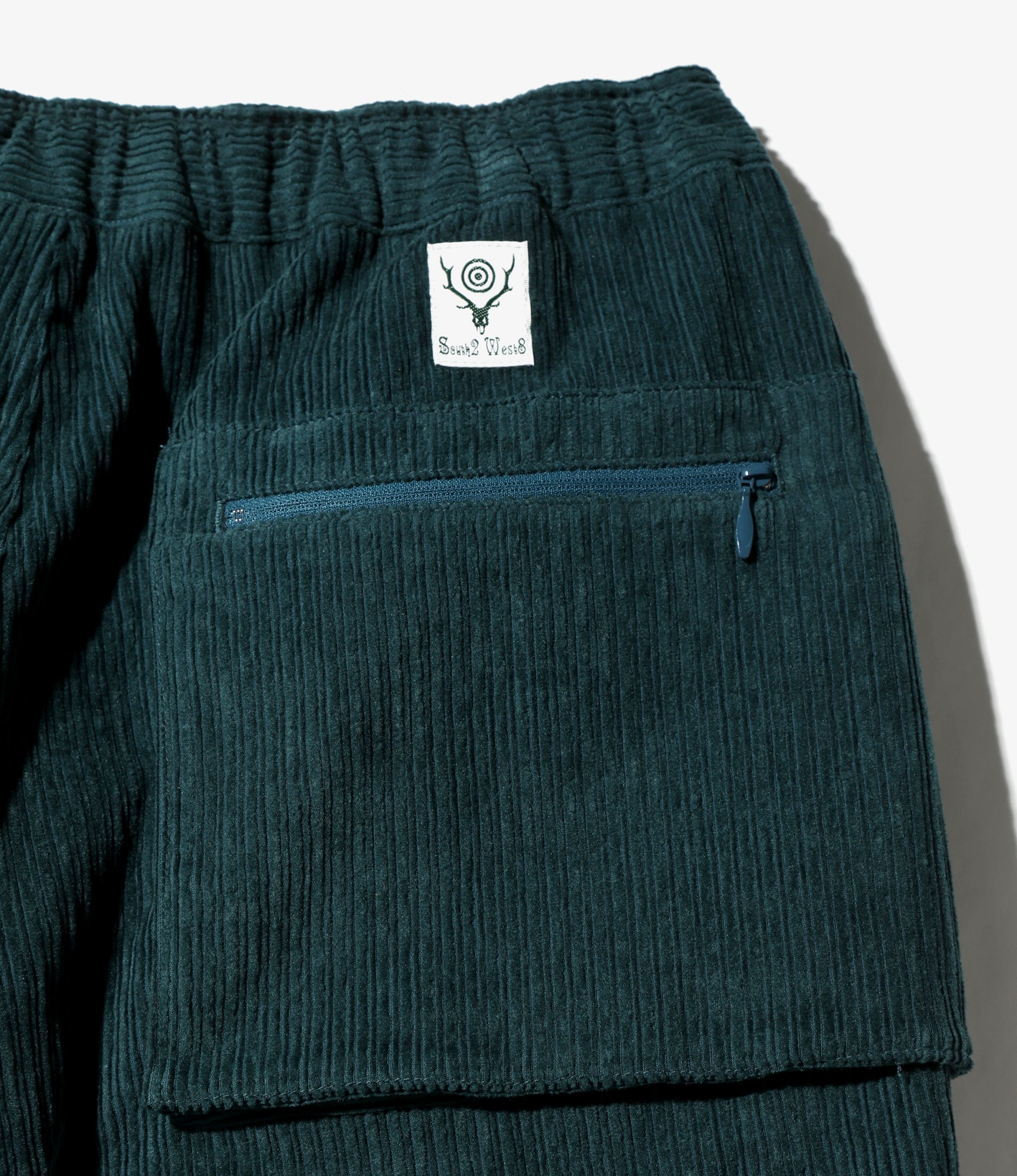 Belted Logger Pant - Blue - PE/C/R/PU Corduroy