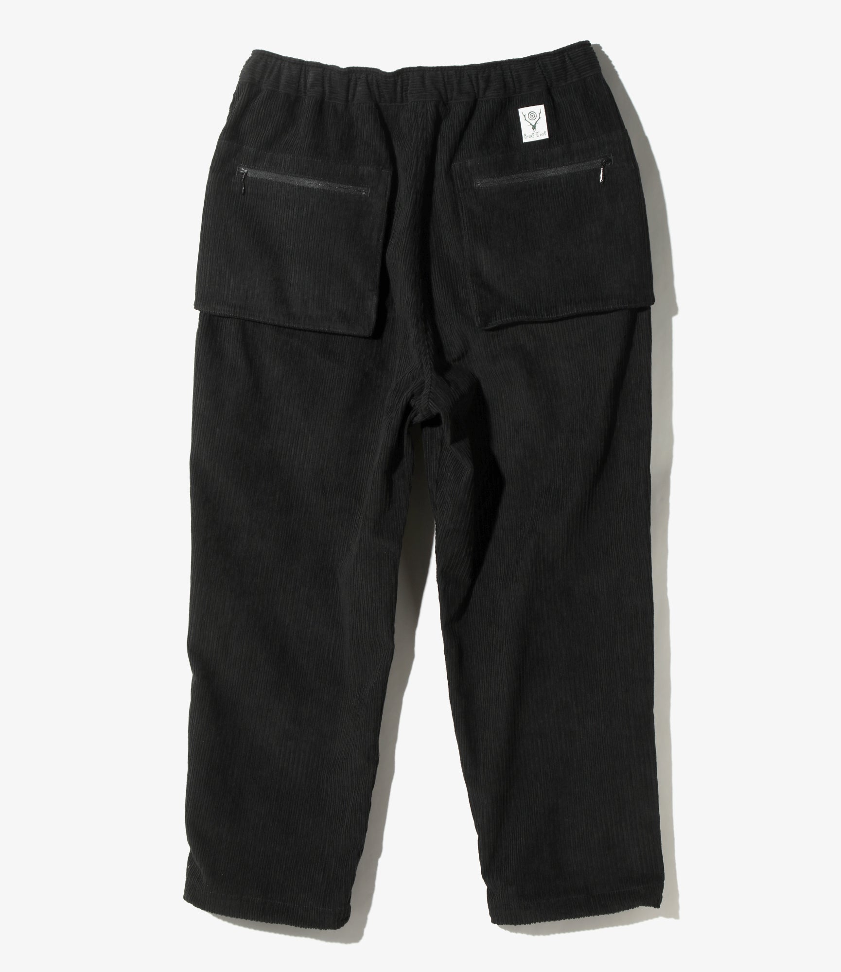 Belted Logger Pant - Black - PE/C/R/PU Corduroy