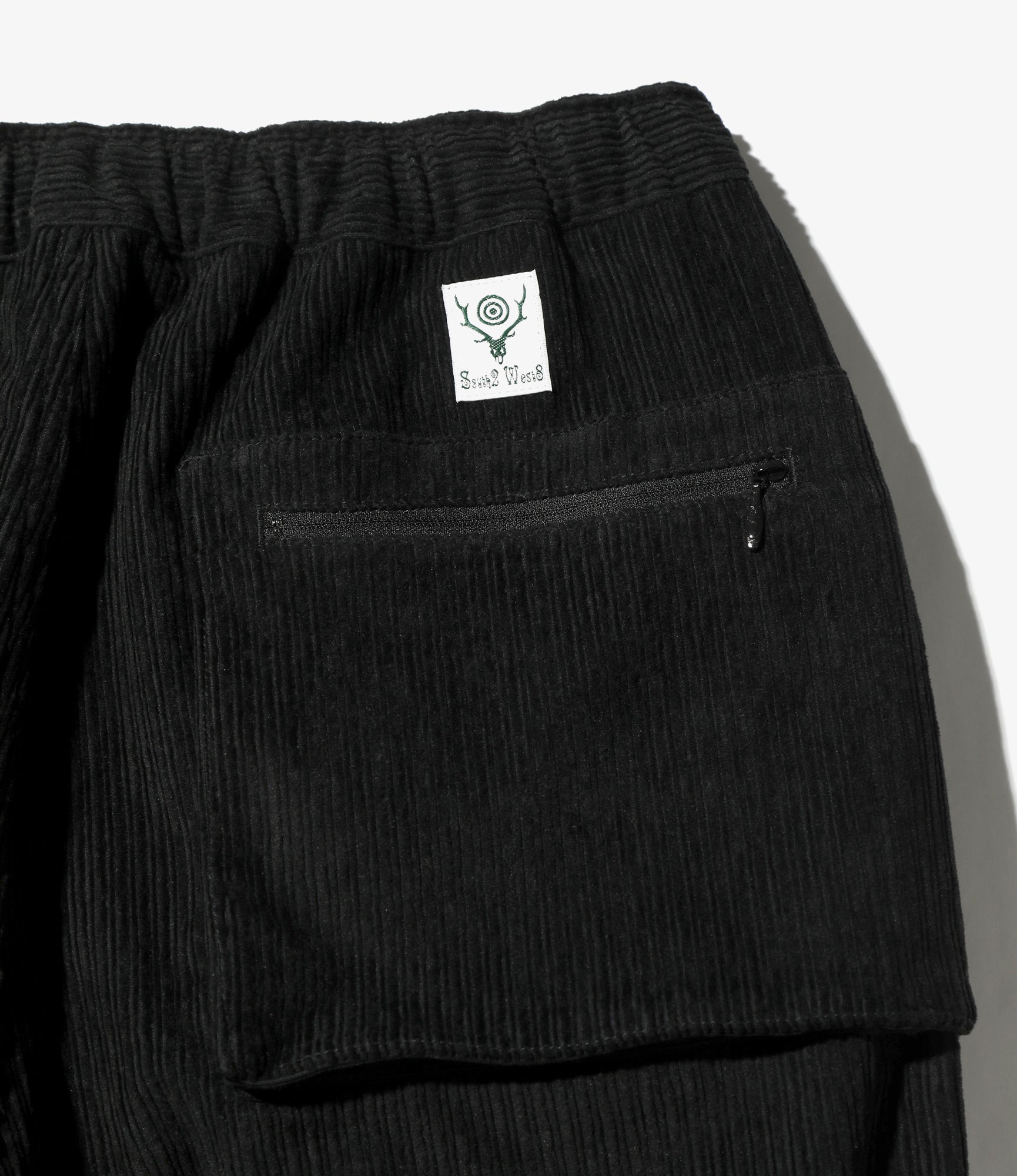 Belted Logger Pant - Black - PE/C/R/PU Corduroy