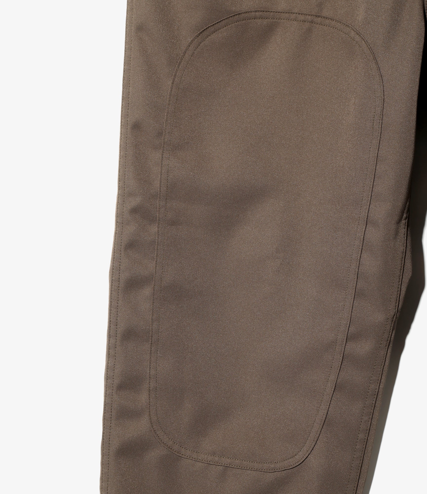 Belted Double Knee Pant - Brown - Poly Twill