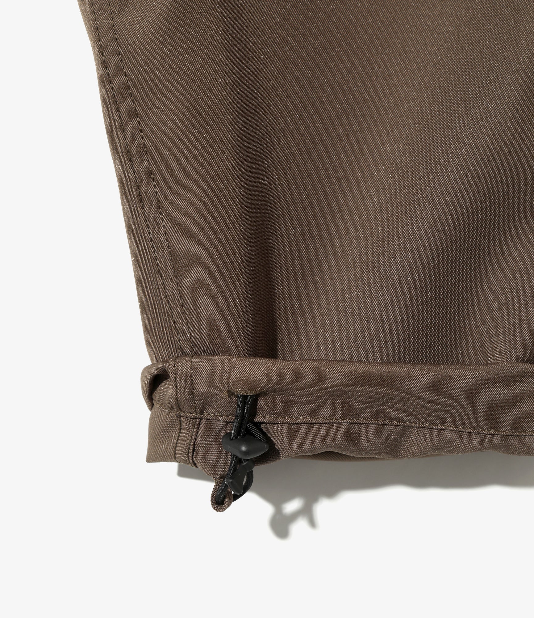 Belted Double Knee Pant - Brown - Poly Twill