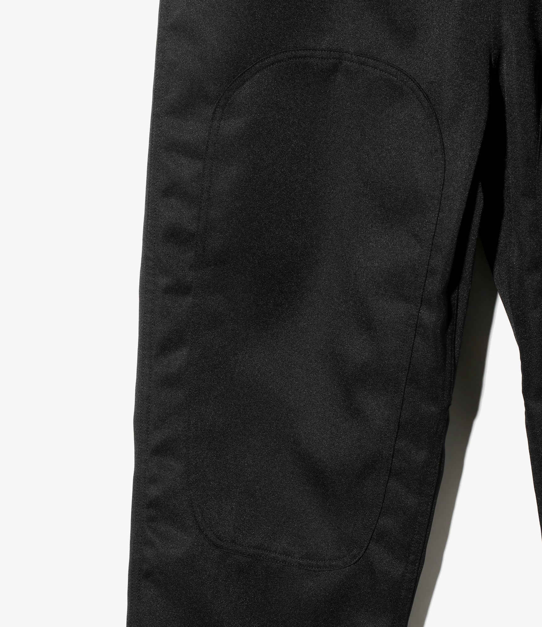 Belted Double Knee Pant - Black - Poly Twill