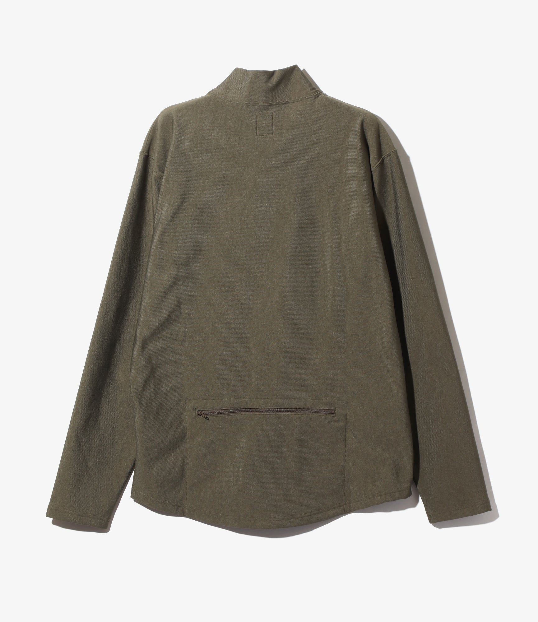 Zipped Pullover Scouting Shirt - Olive - N/PE/PU Tricot Jersey