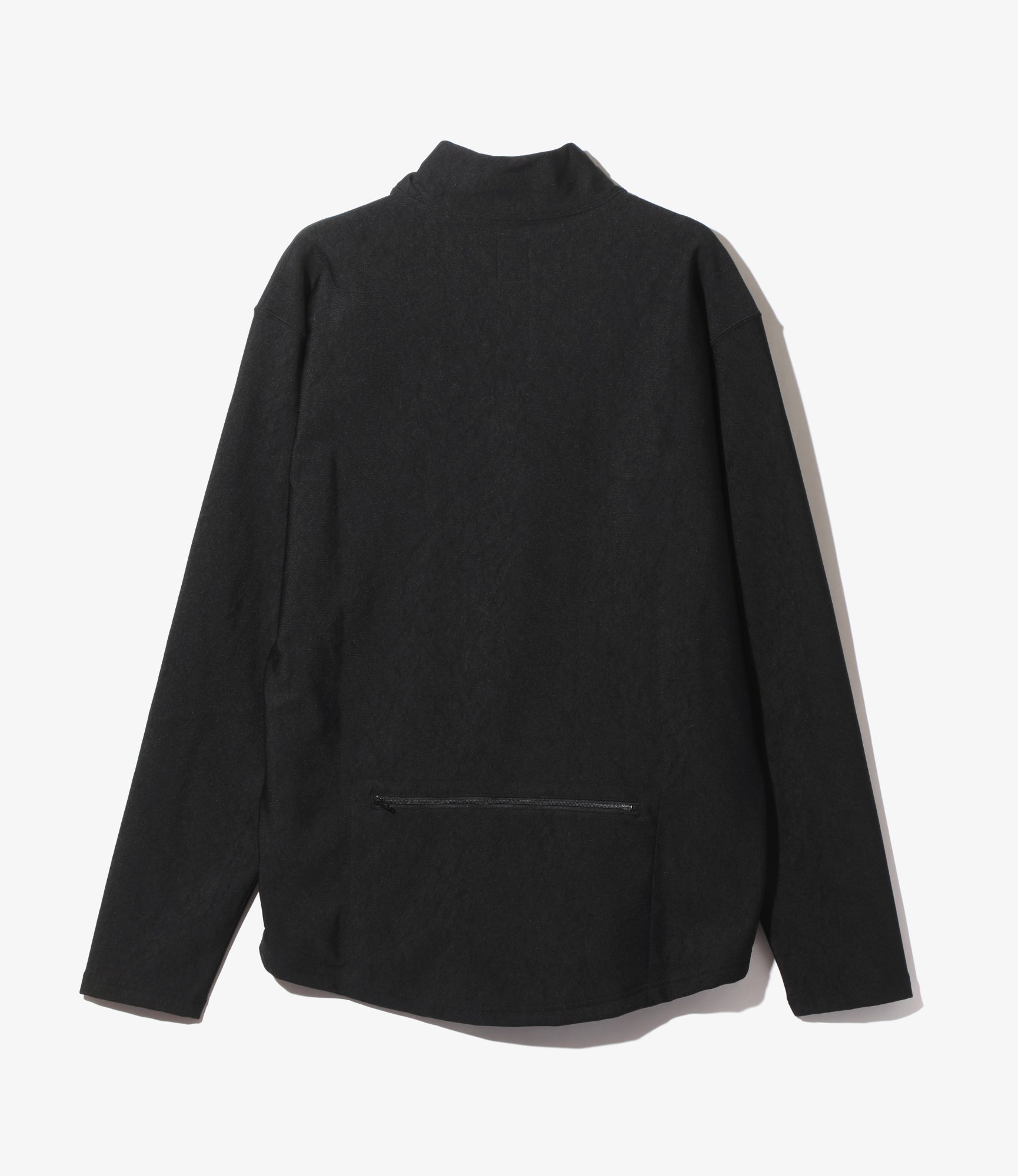 Zipped Pullover Scouting Shirt - Black - N/PE/PU Tricot Jersey