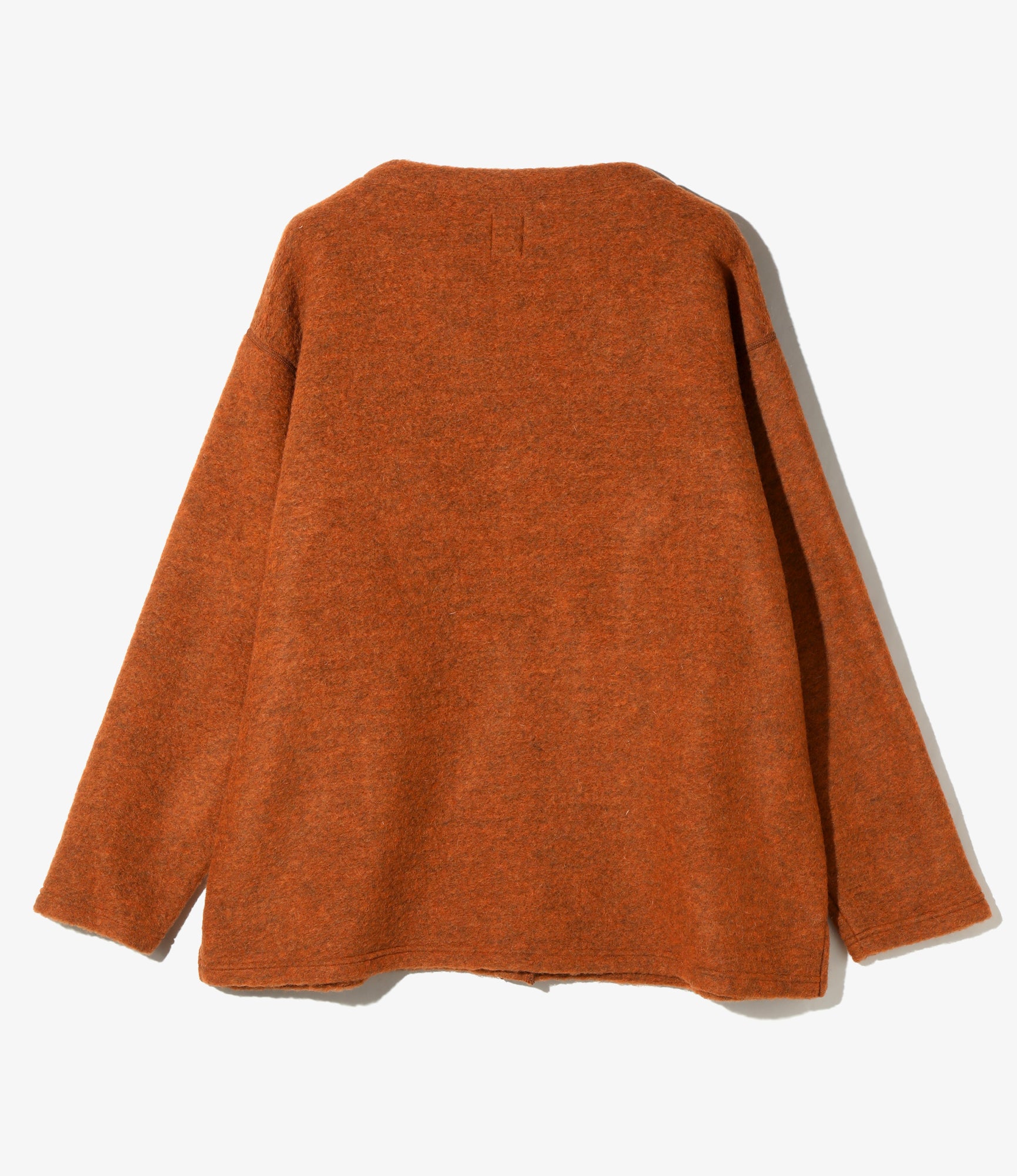 S.S. V-Neck Cardigan - Orange - W/PE Boiled Jersey