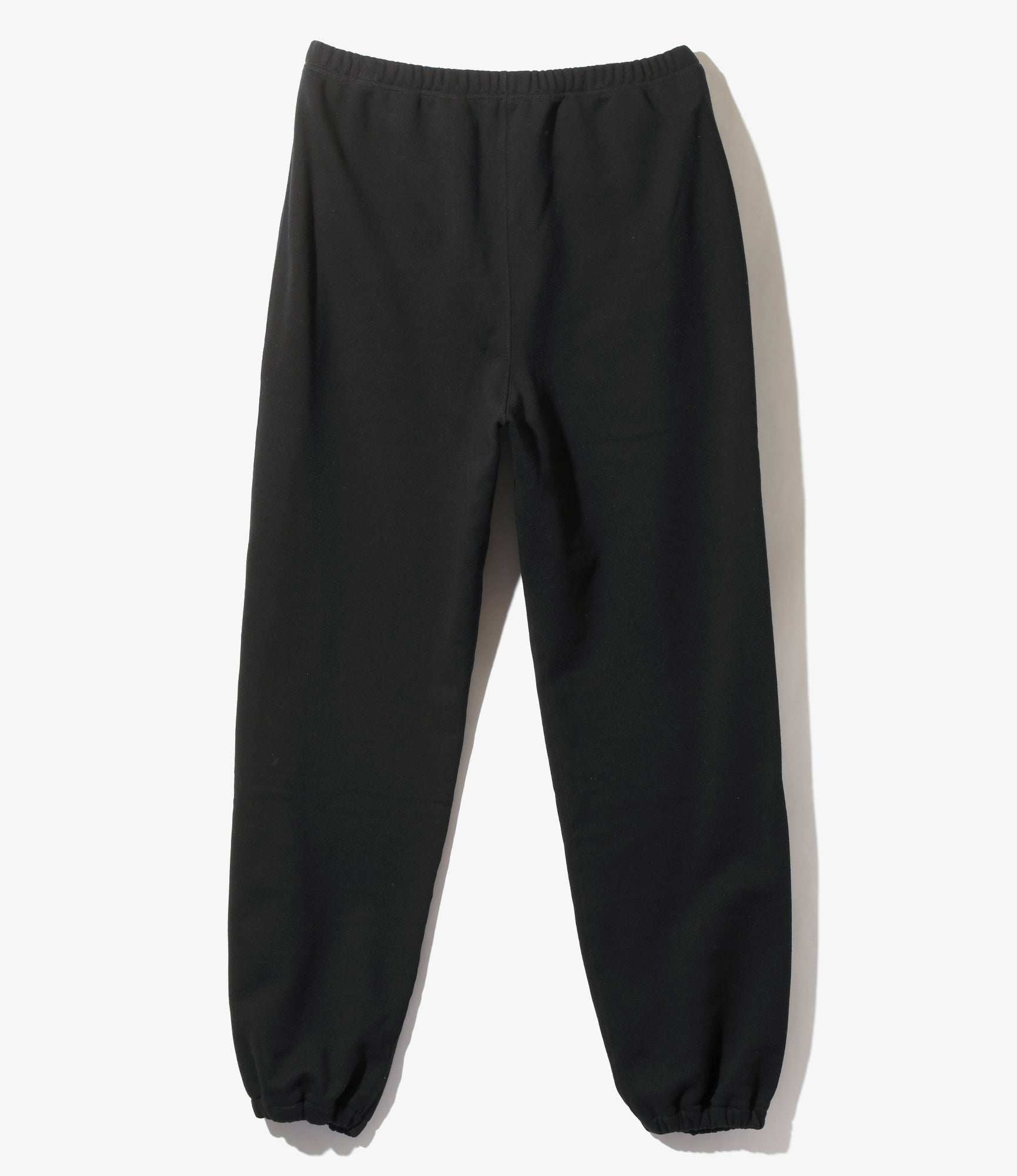 String Sweat Pant - Black - Cotton French Terry