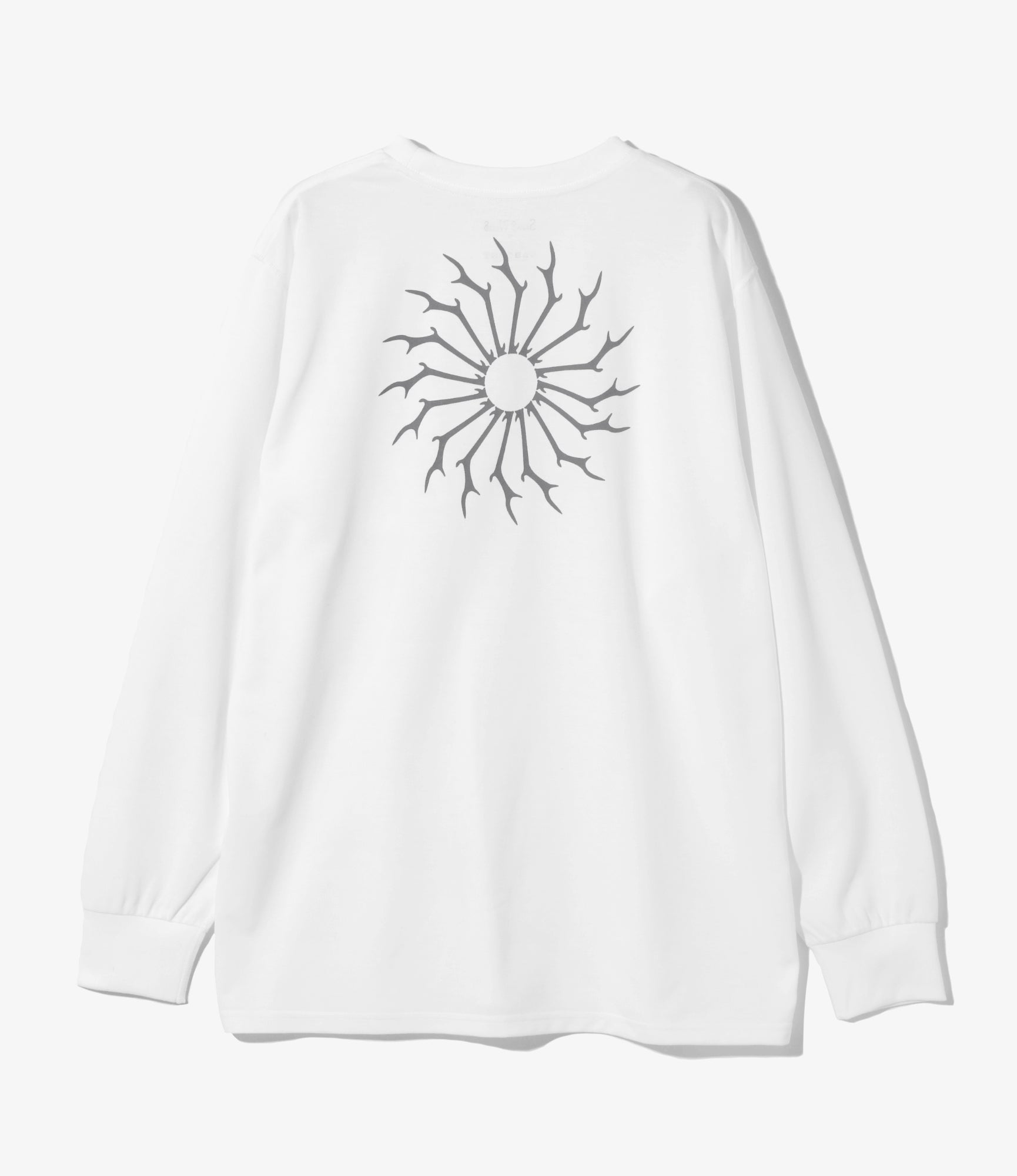 L/S Round Pocket Tee - White - Circle Horn