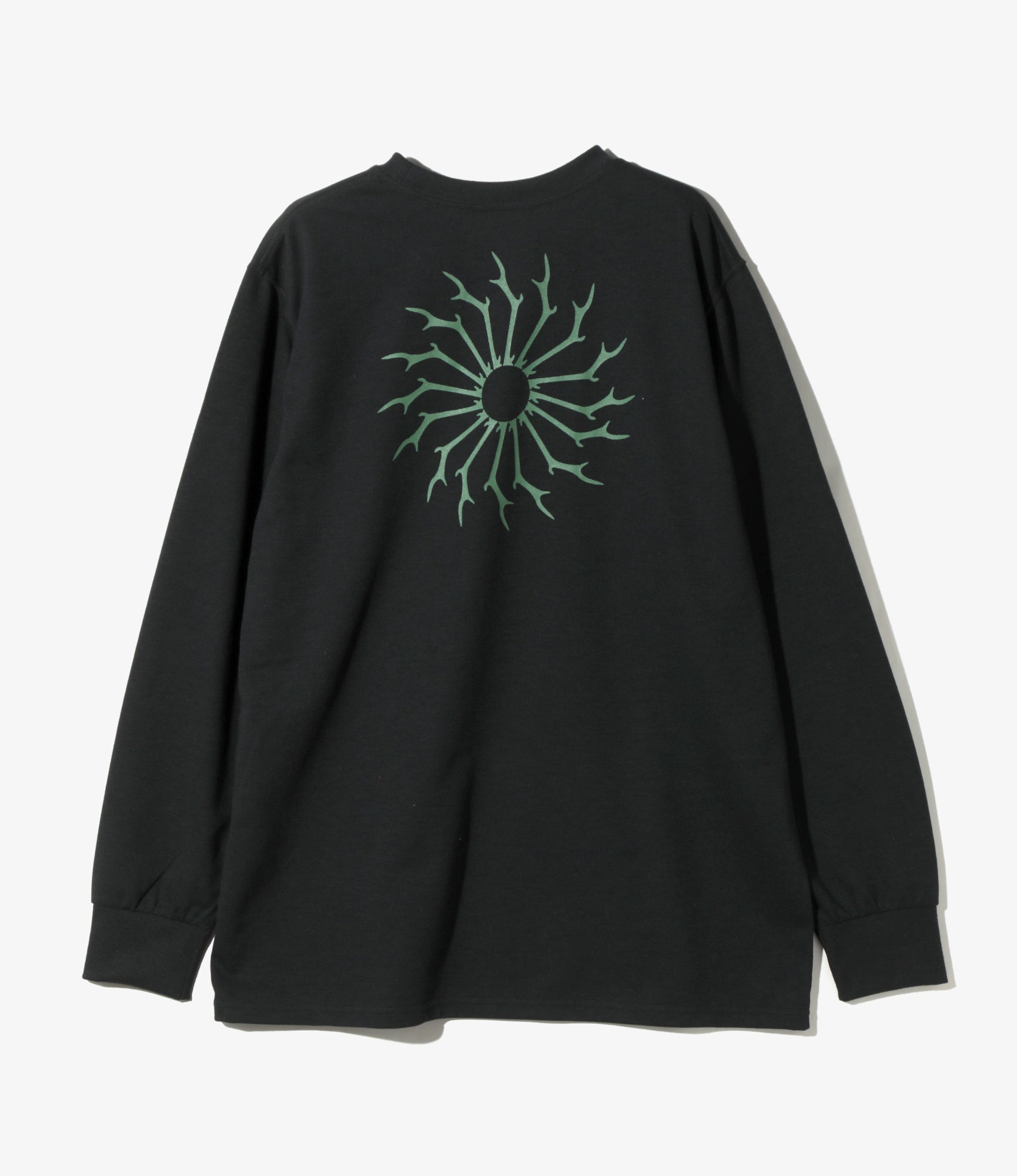 L/S Round Pocket Tee - Black - Circle Horn