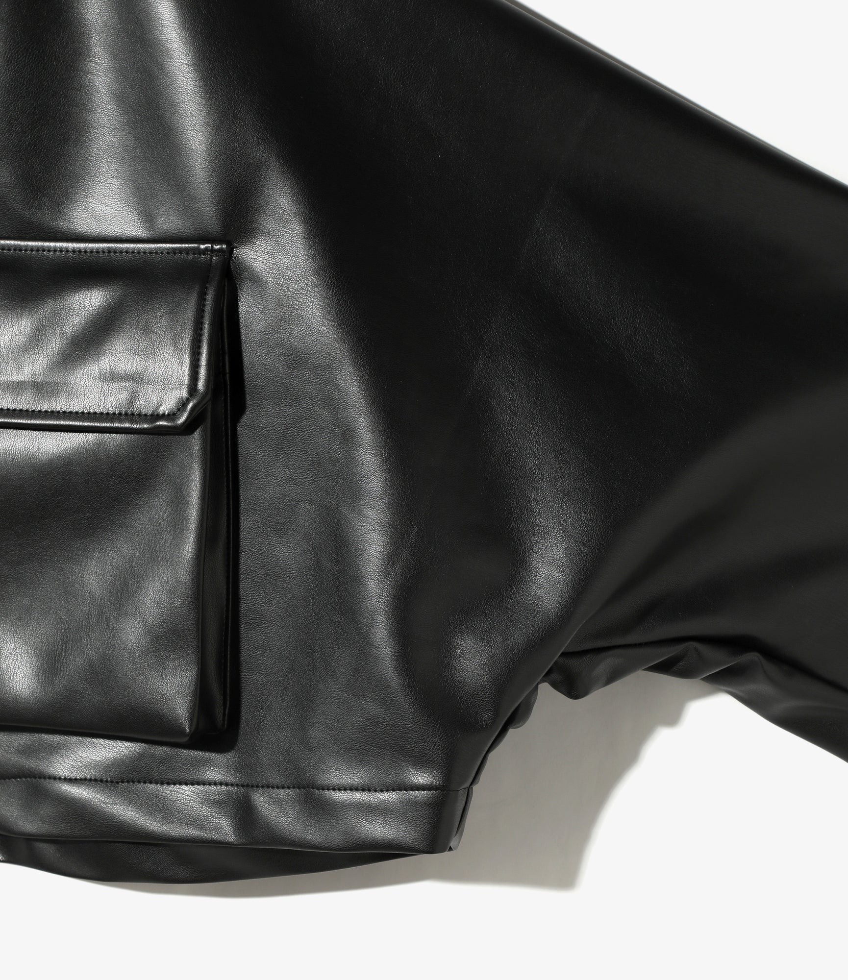 Short Cape - Black - Synthetic Leather