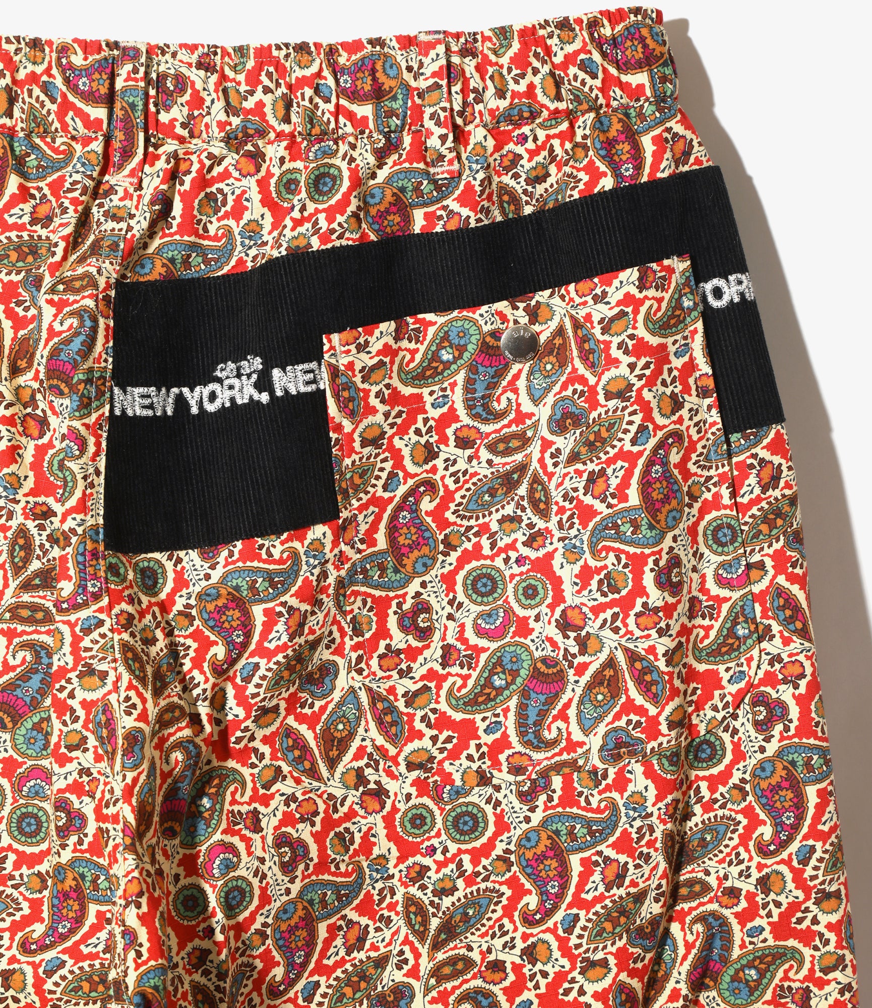 EZ Pant - Black - Cotton Ripstop / Paisley Printed