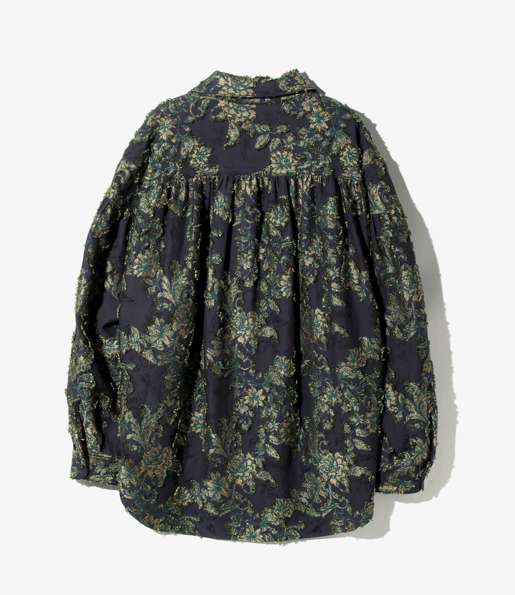 Painter Shirt - Navy - C/CU/PE Flower Cut Jq.