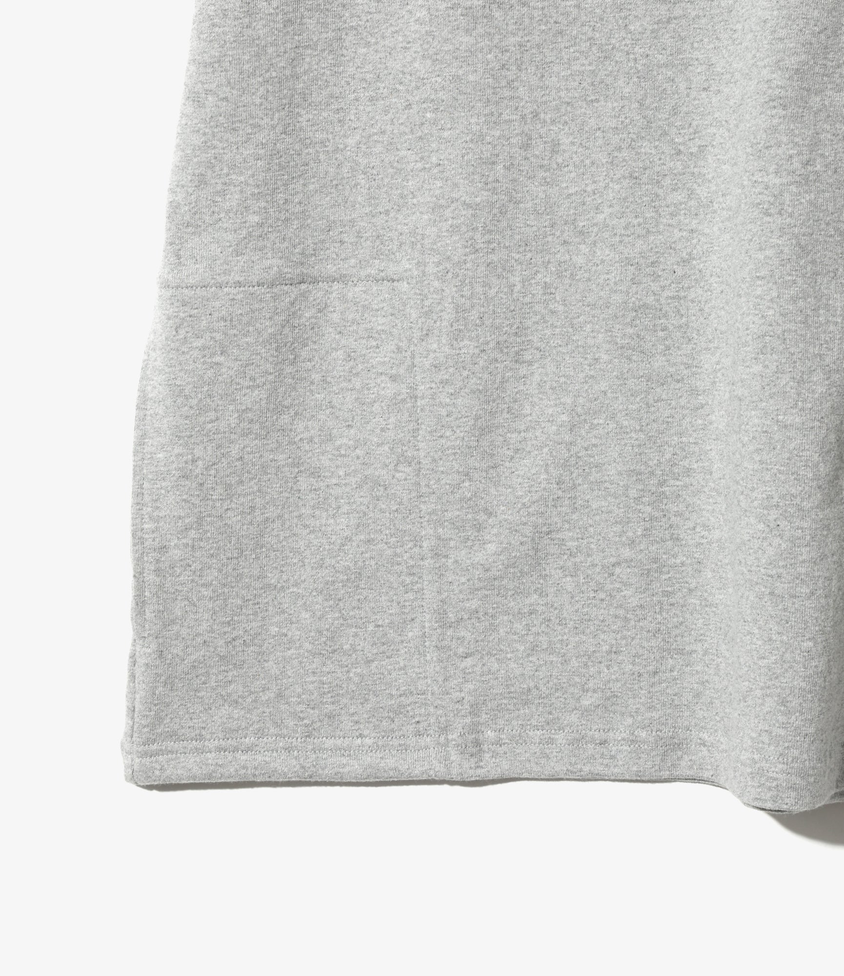 Mock Neck L/S Tee - H. Grey Cotton Jersey