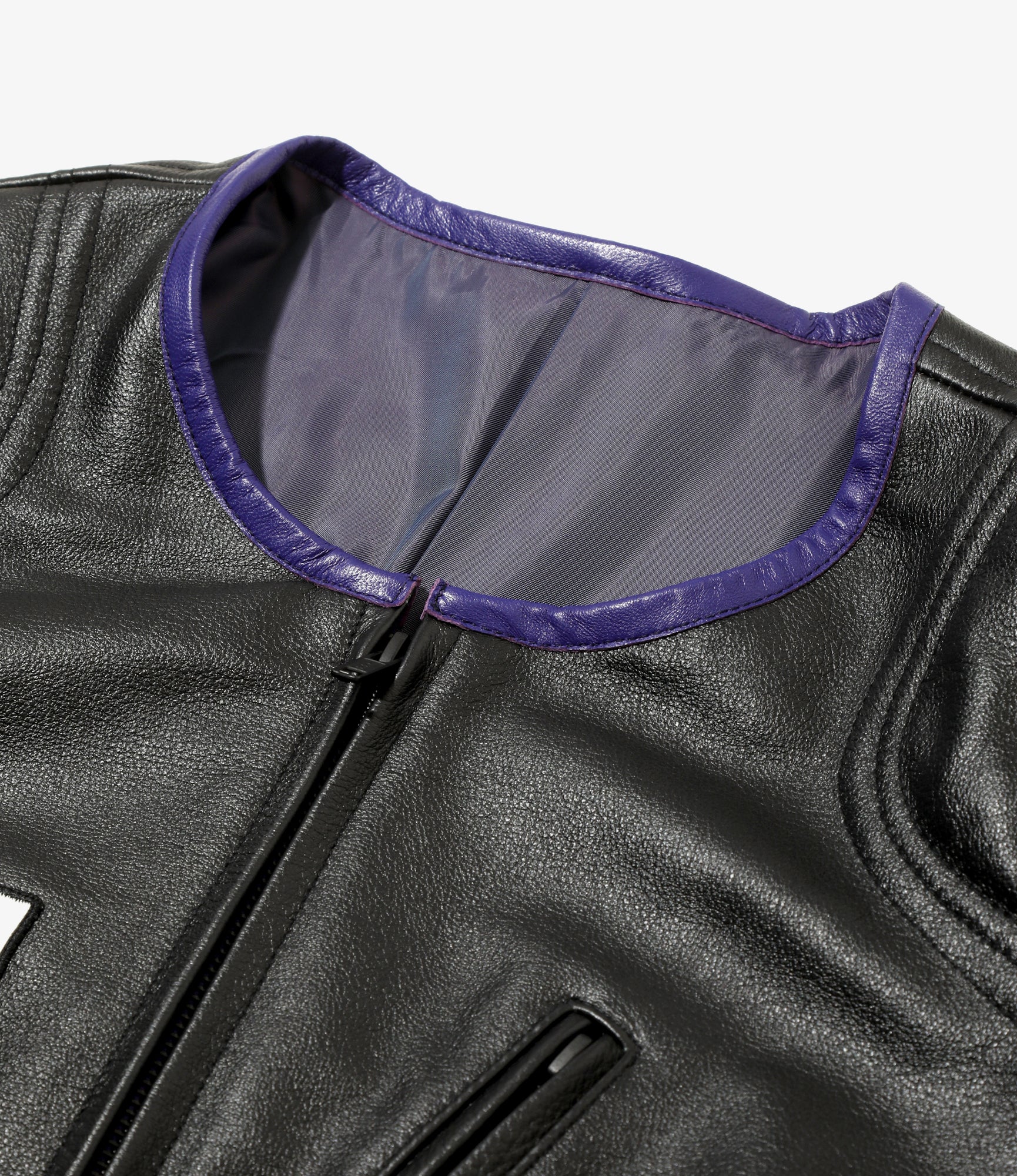 Motor Cycle Jacket - Black - Cowhide Leather