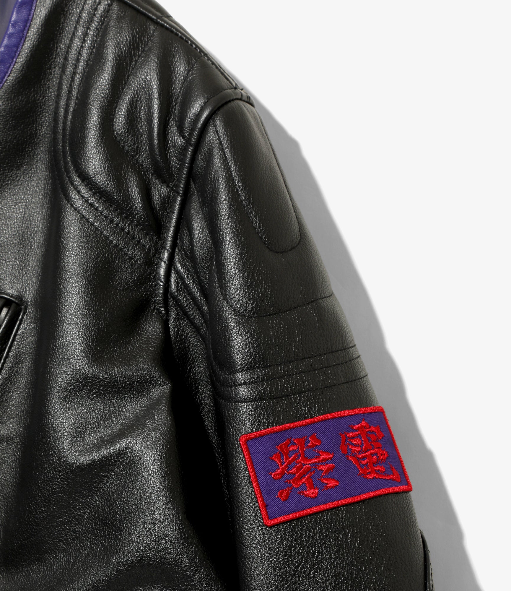 Motor Cycle Jacket - Black - Cowhide Leather