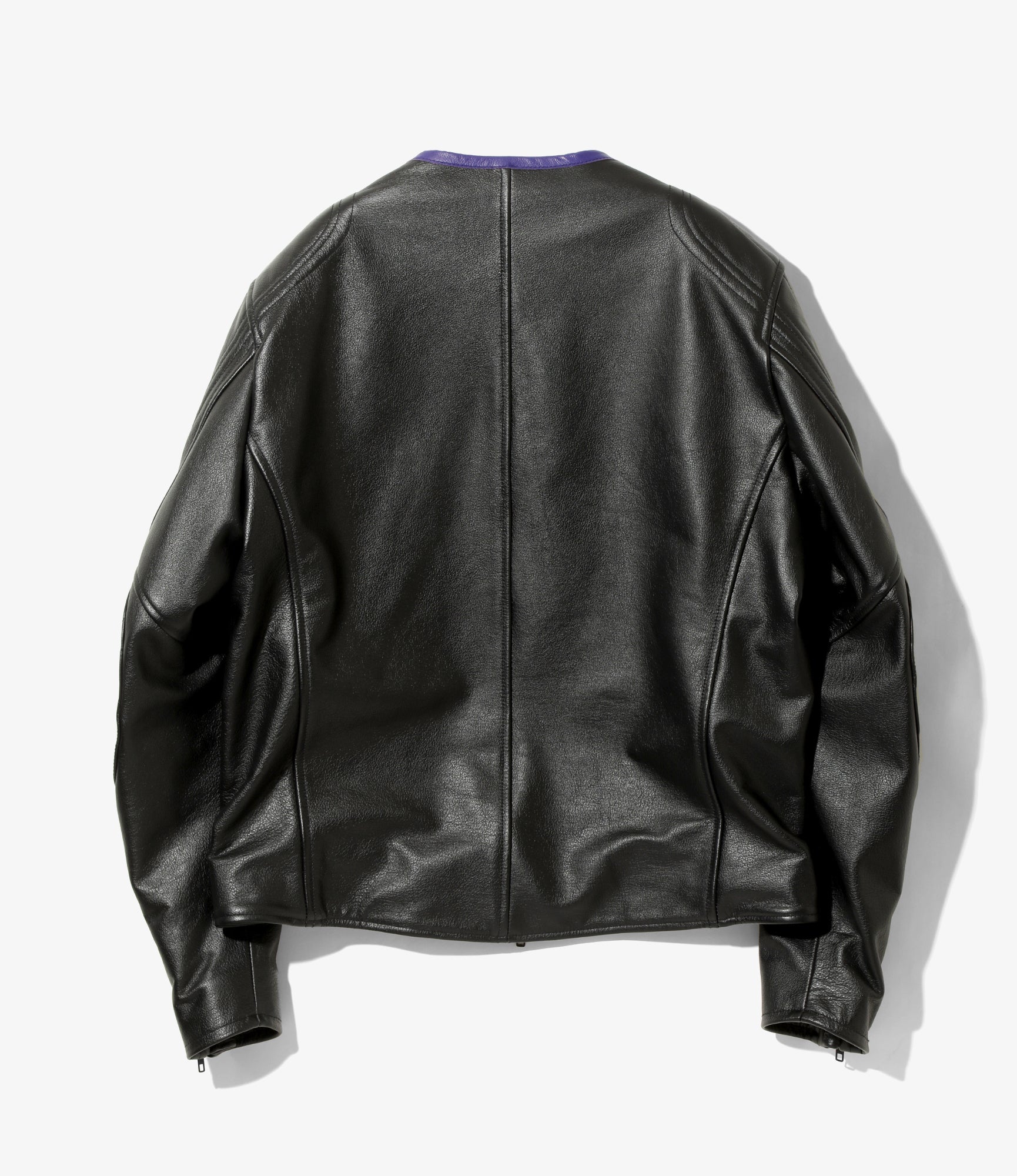 Motor Cycle Jacket - Black - Cowhide Leather