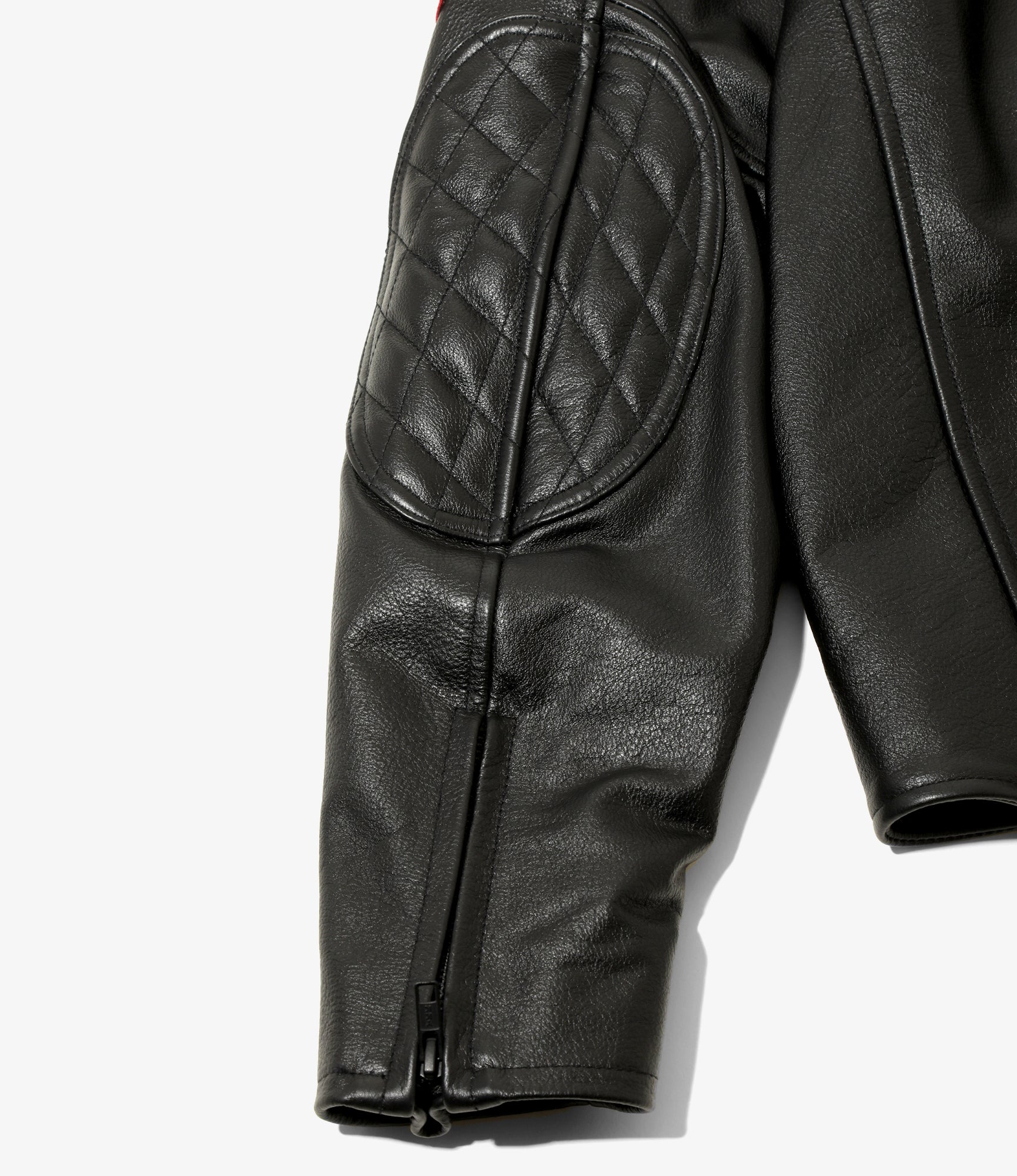 Motor Cycle Jacket - Black - Cowhide Leather