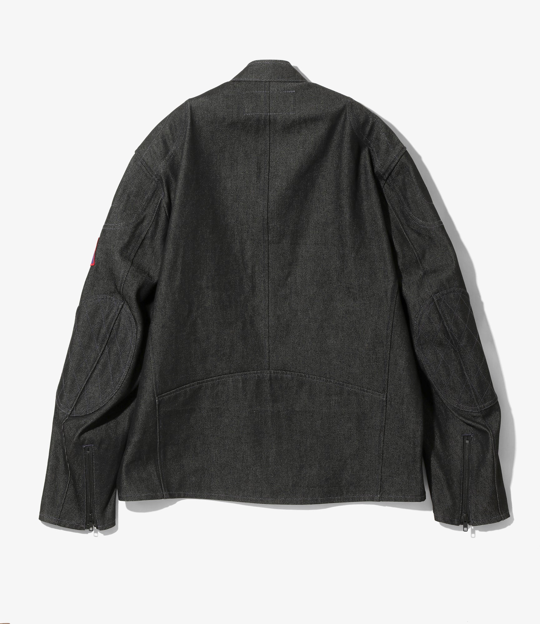 Motor Cycle Jacket - Black - 13.5oz Denim