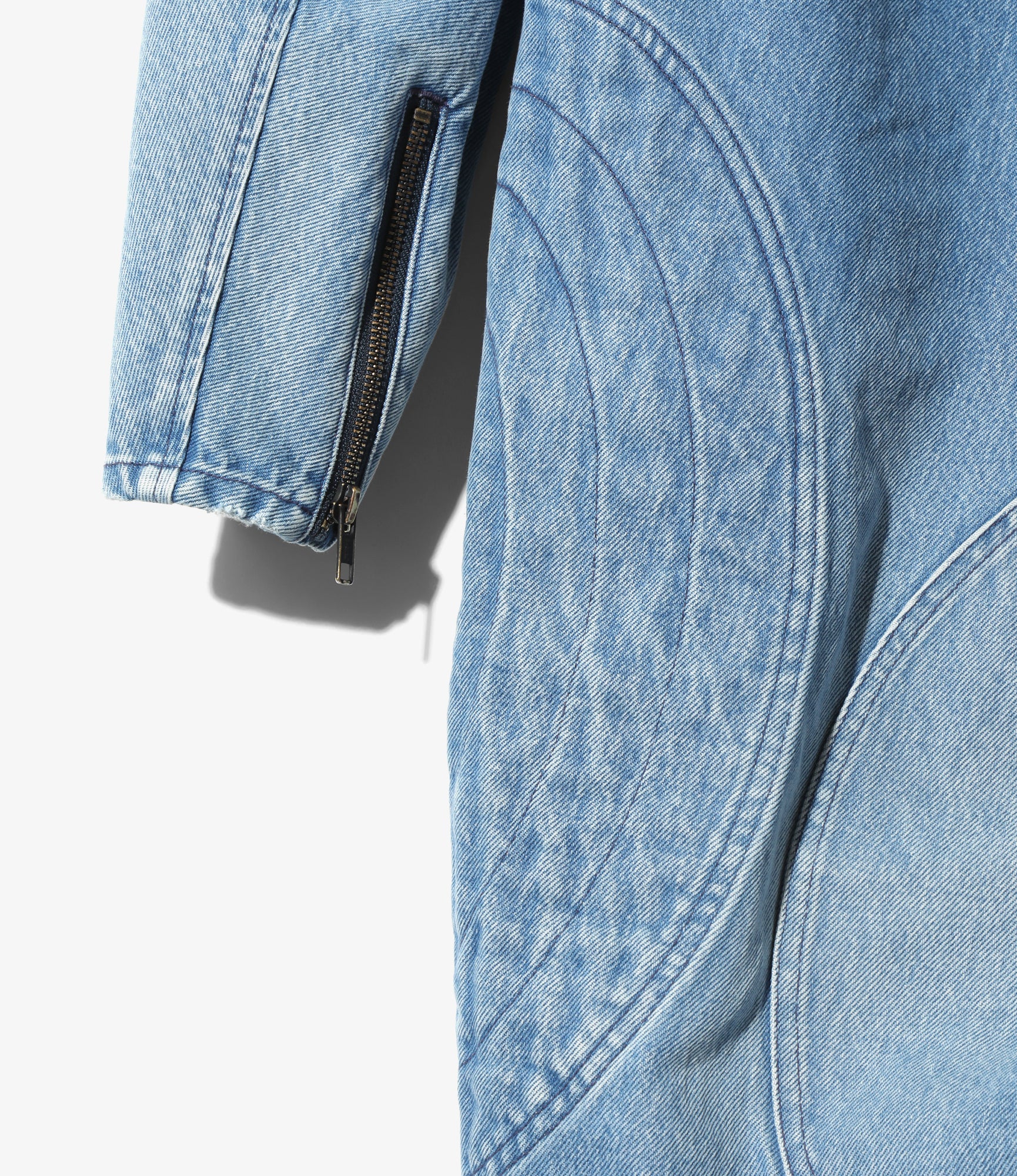 Motor Cycle Jacket - Blue - 13.5oz Denim, Vintage