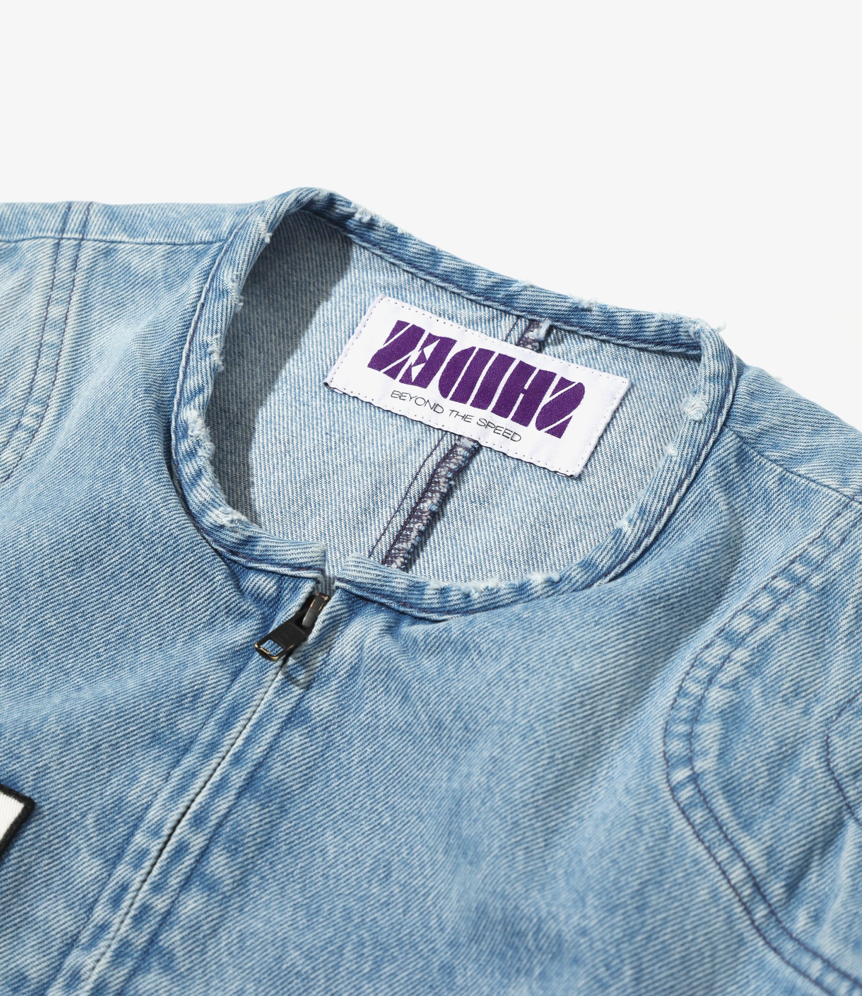 Motor Cycle Jacket - Blue - 13.5oz Denim, Vintage