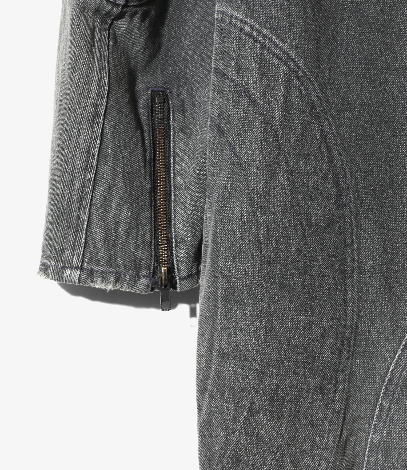 Motor Cycle Jacket - Black - 13.5oz Denim, Vintage