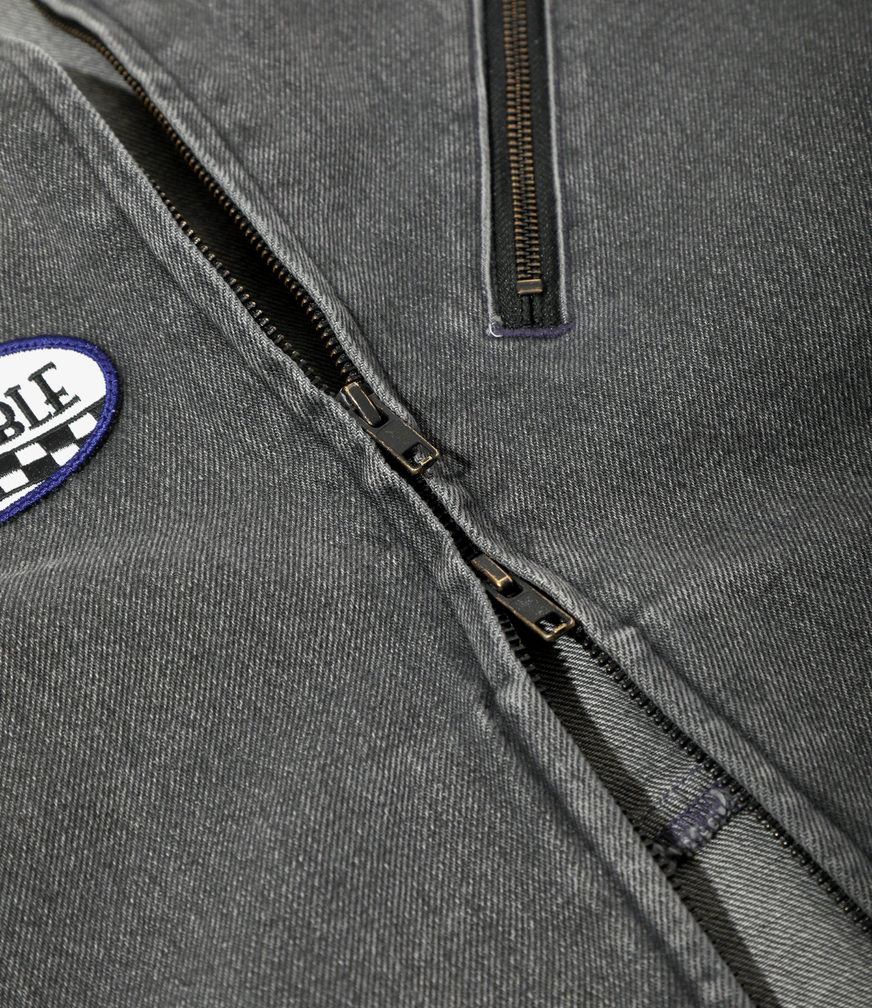 Motor Cycle Jacket - Black - 13.5oz Denim, Vintage