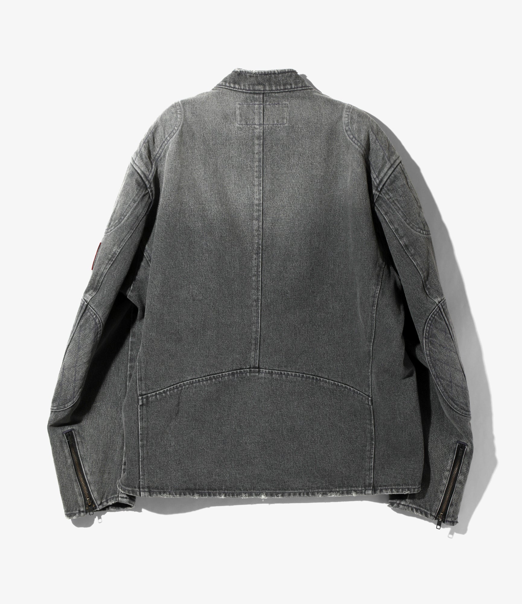 Motor Cycle Jacket - Black - 13.5oz Denim, Vintage