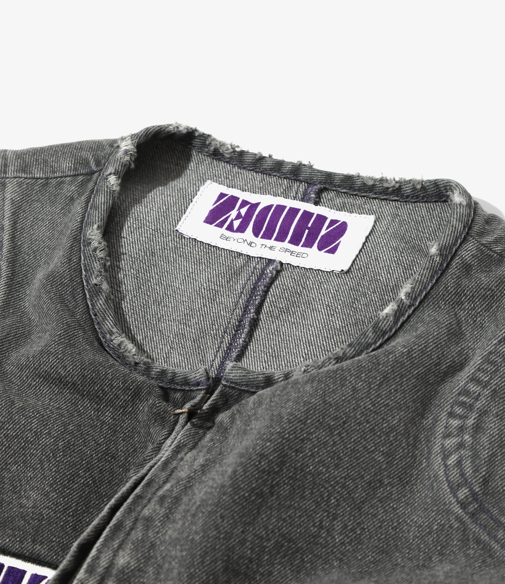 Motor Cycle Jacket - Black - 13.5oz Denim, Vintage