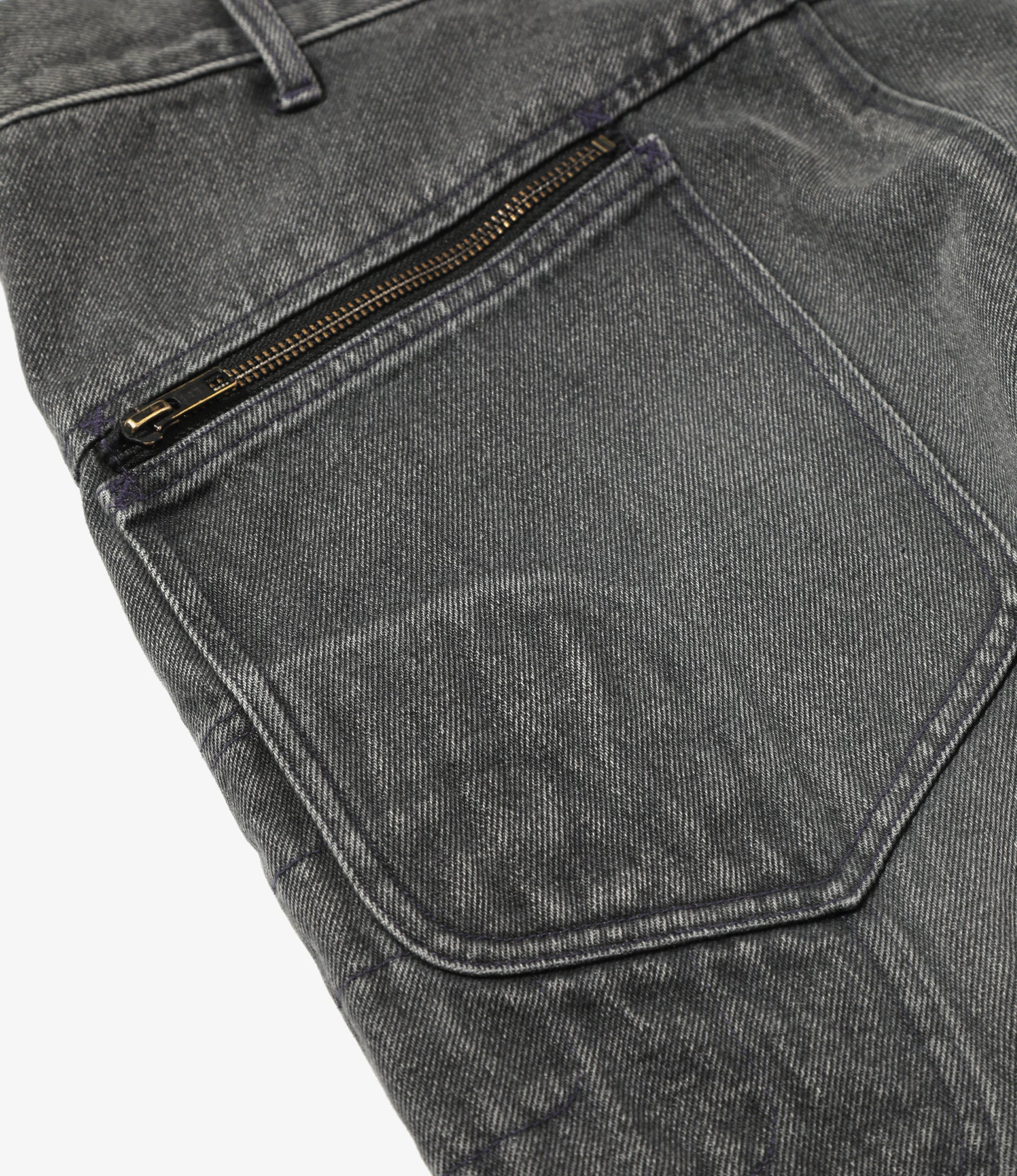 Motor Cycle Pant - Black - 13.5oz Denim, Vintage