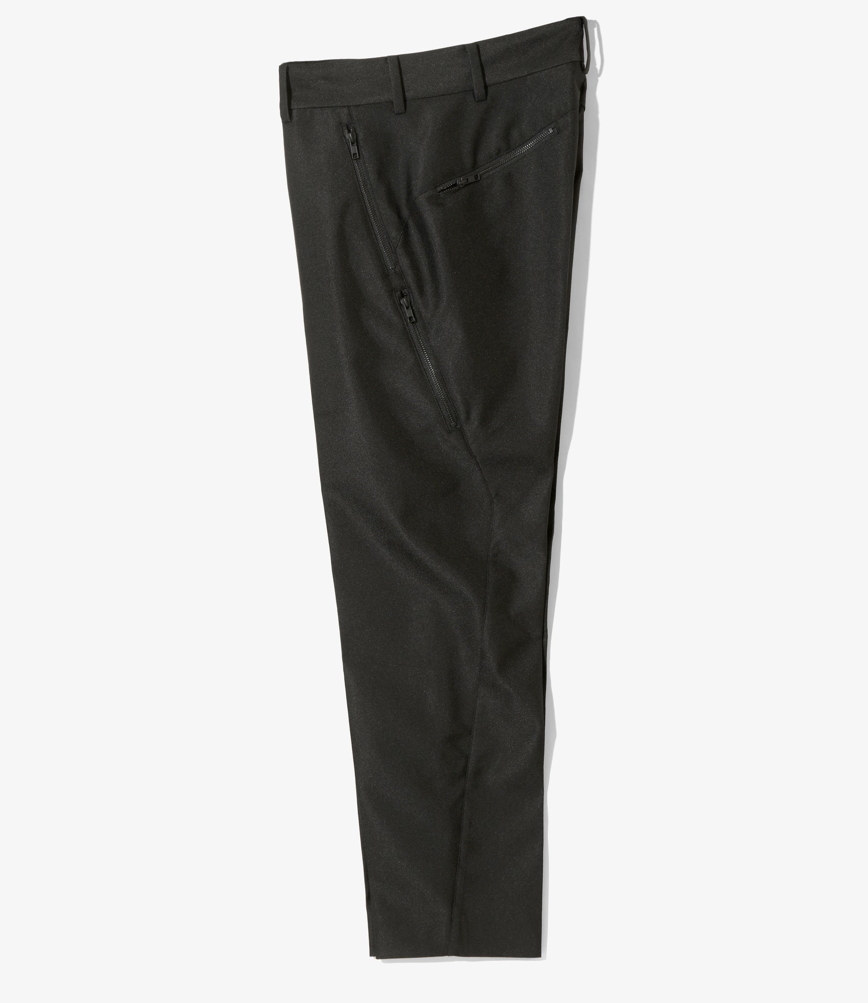 Zipped Pocket Trouser - Black - Poly Serge