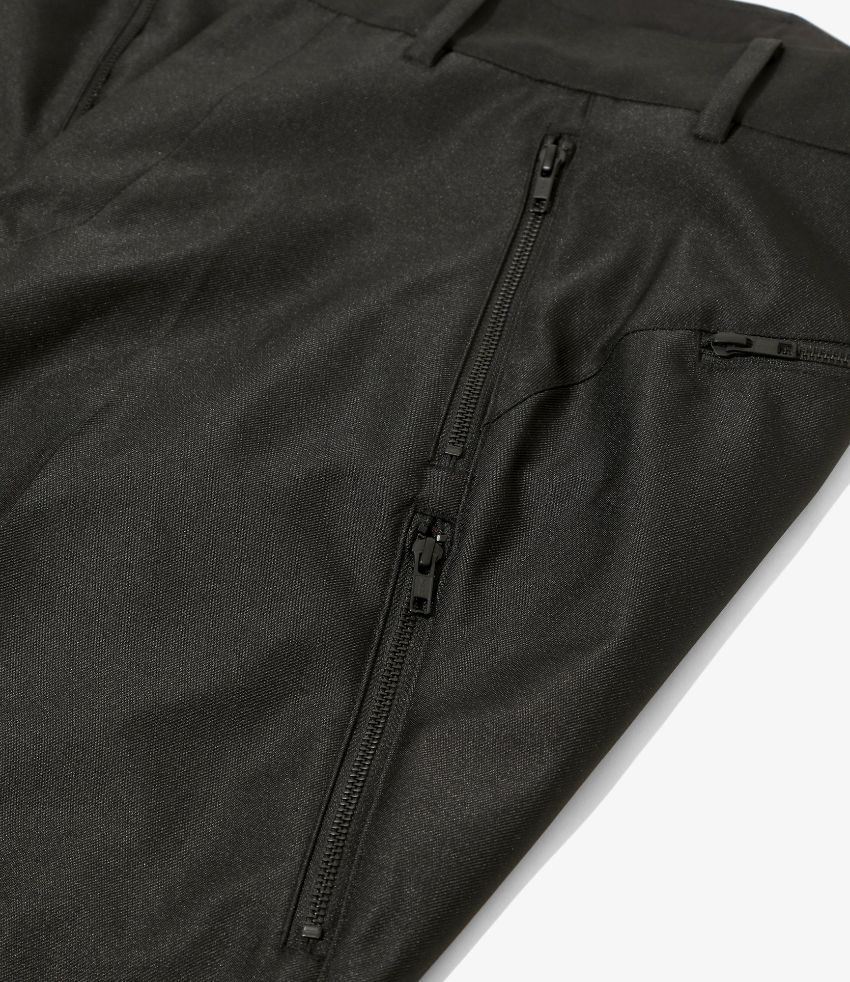 Zipped Pocket Trouser - Black - Poly Serge