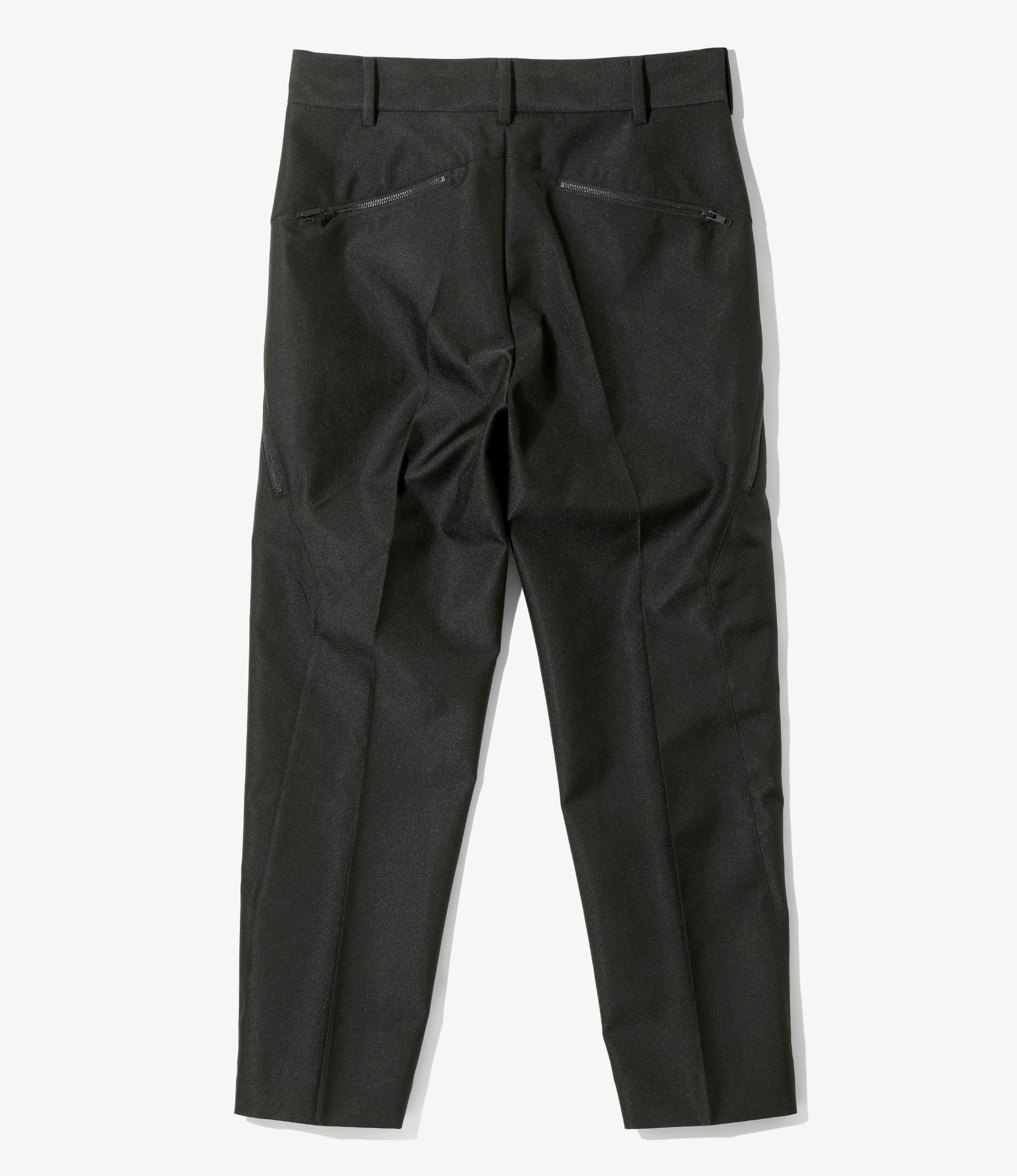 Zipped Pocket Trouser - Black - Poly Serge