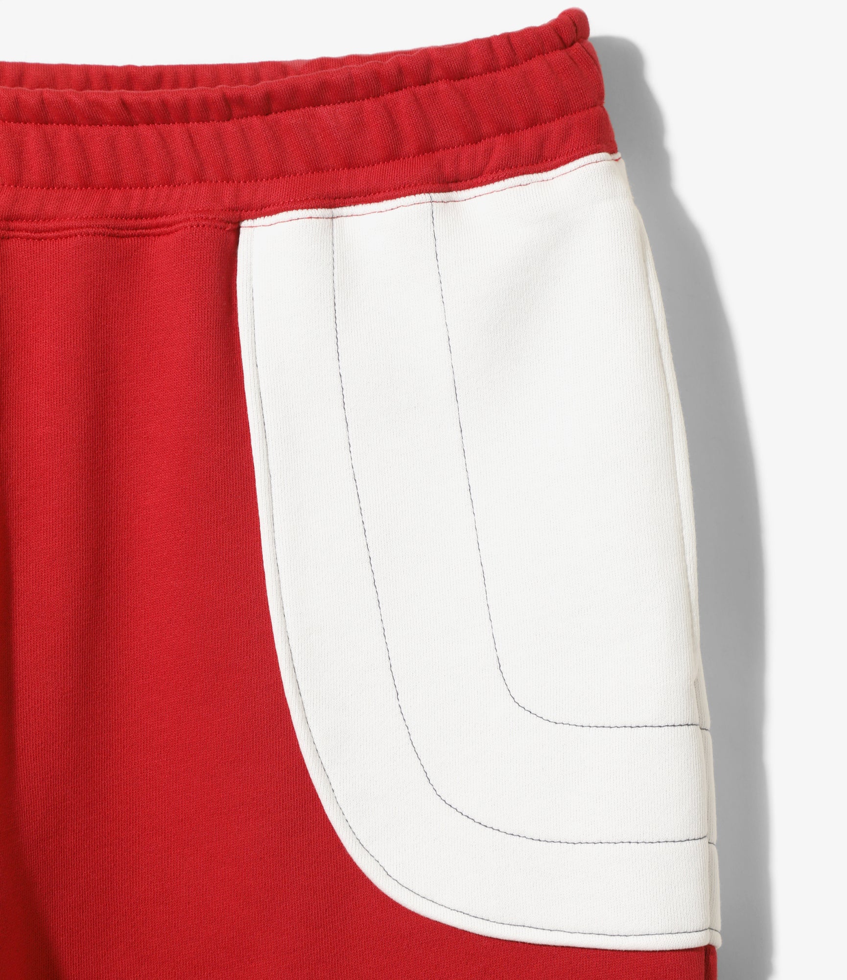 Motor Cycle String Easy Pant - Red/Eggplant/White -- C/PE Jersey