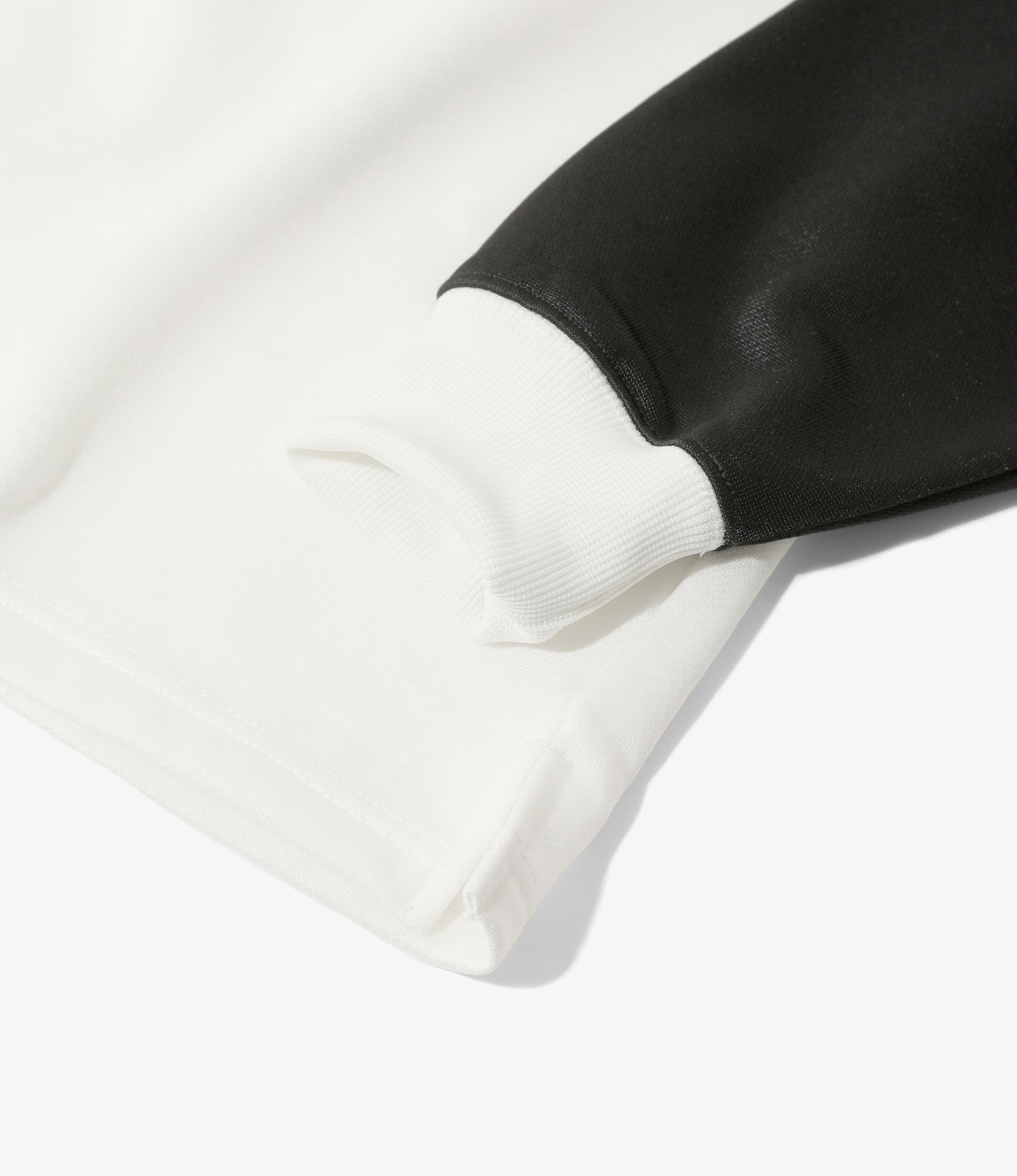 L/S Pullover Polo - Off White / Black - C/PE Bright Jersey