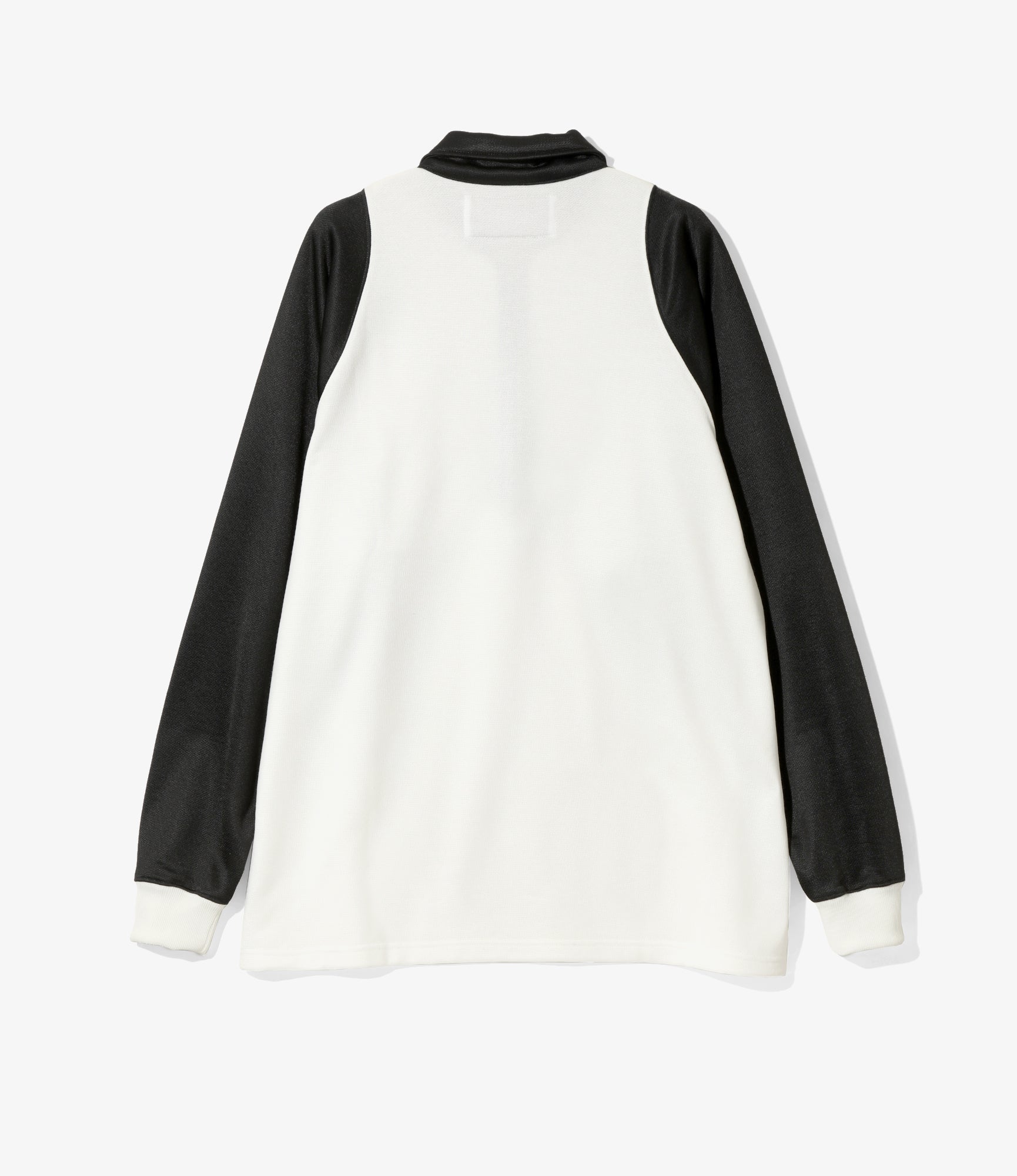 L/S Pullover Polo - Off White / Black - C/PE Bright Jersey