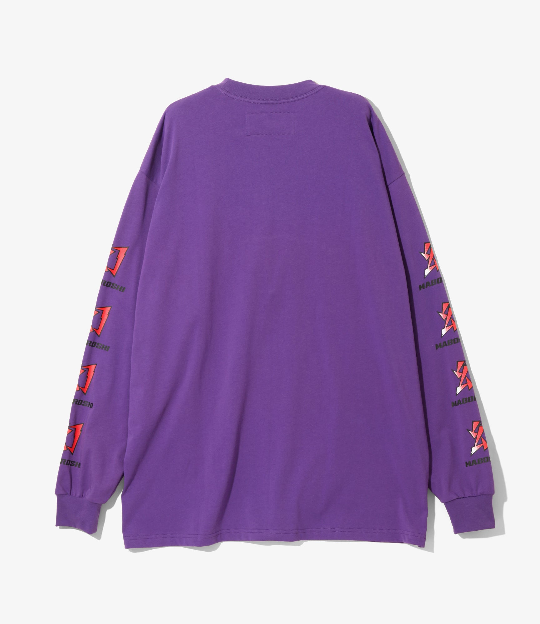 L/S Crew Neck Tee - Purple - Cotton Jersey / Maboroshi